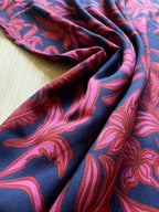 Botanical Navy & Berry Deadstock Viscose