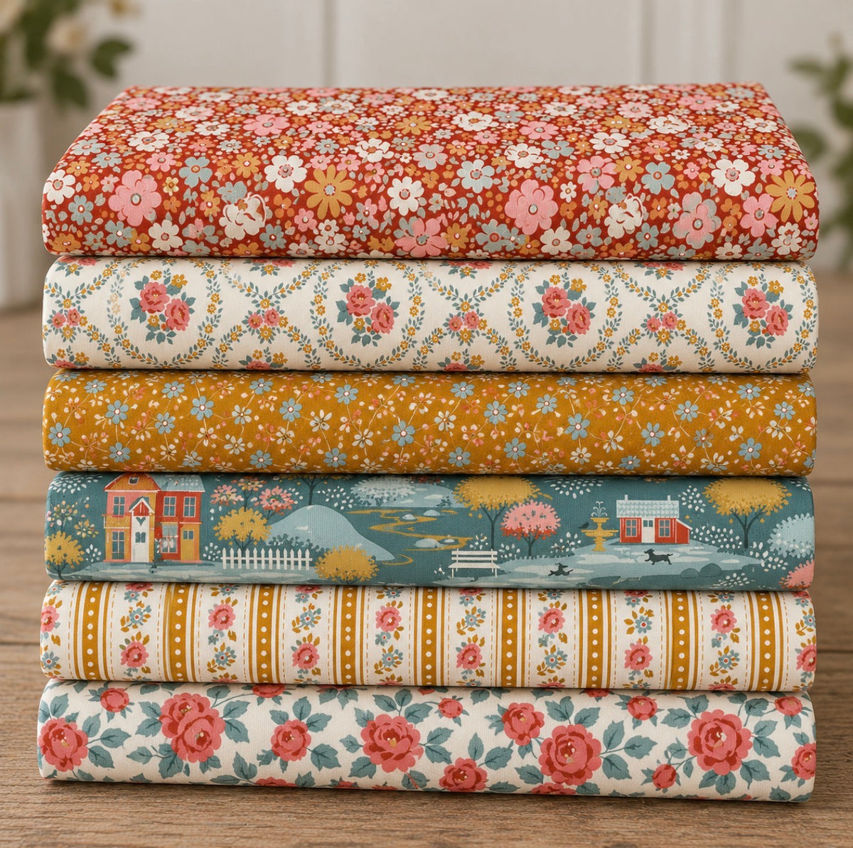 Village Life Fat Quarter Bundle – Autumn By Tilda