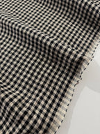 Homestead Gingham Laundered Linen - Black - By Lady McElroy