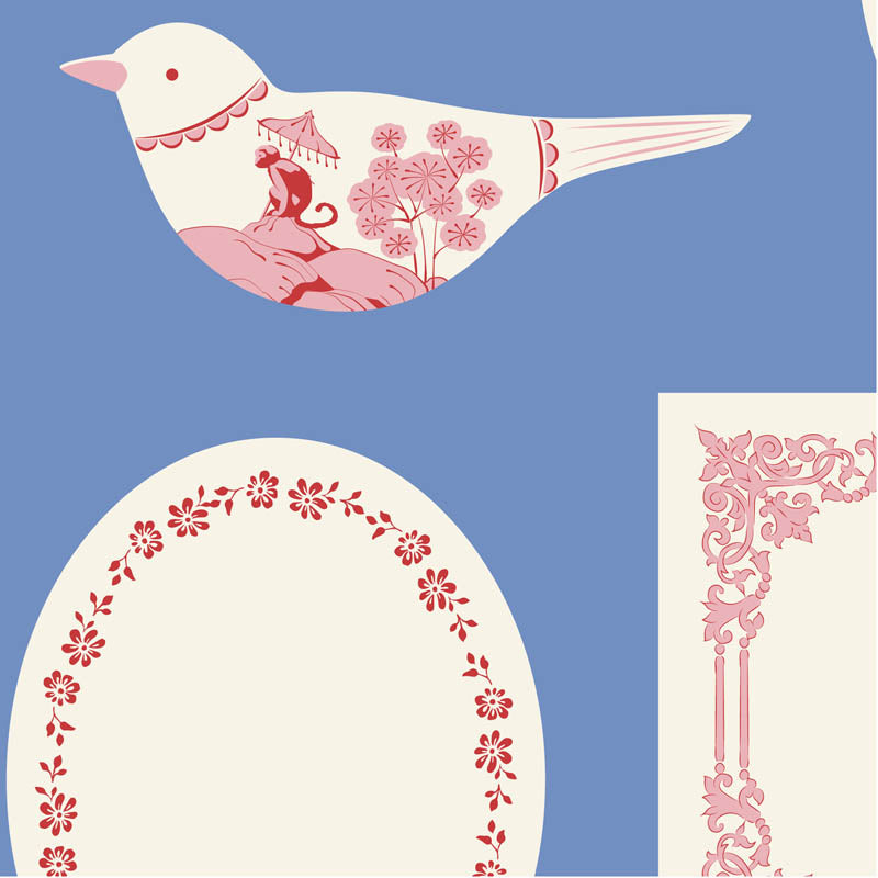 Something Blue - Labels And Ornaments Blue TD110173 By Tilda