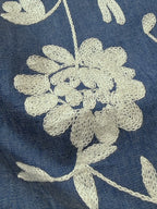 Embroidered Floral Cotton Chambray