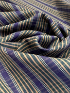 Heritage Check - Bottle Green, Indigo & Caramel - Ex-Designer Deadstock Cotton