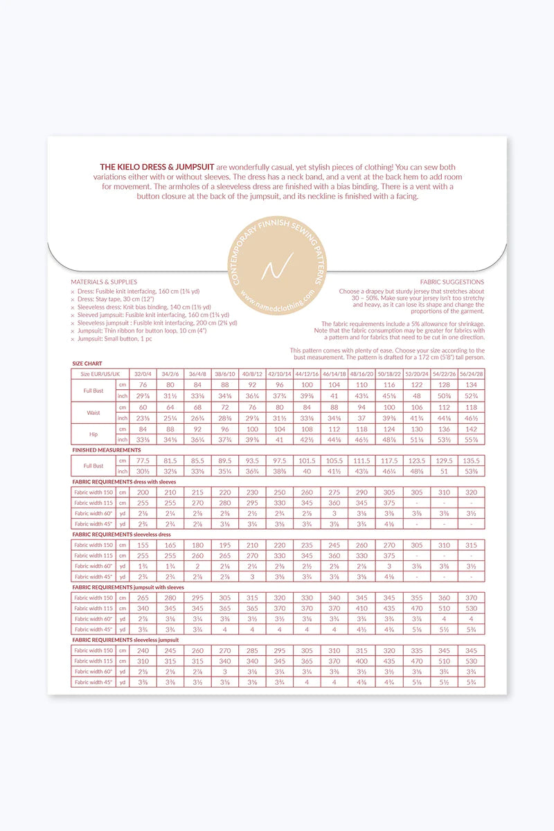 Kielo Wrap Dress And Jumpsuit By Named Clothing