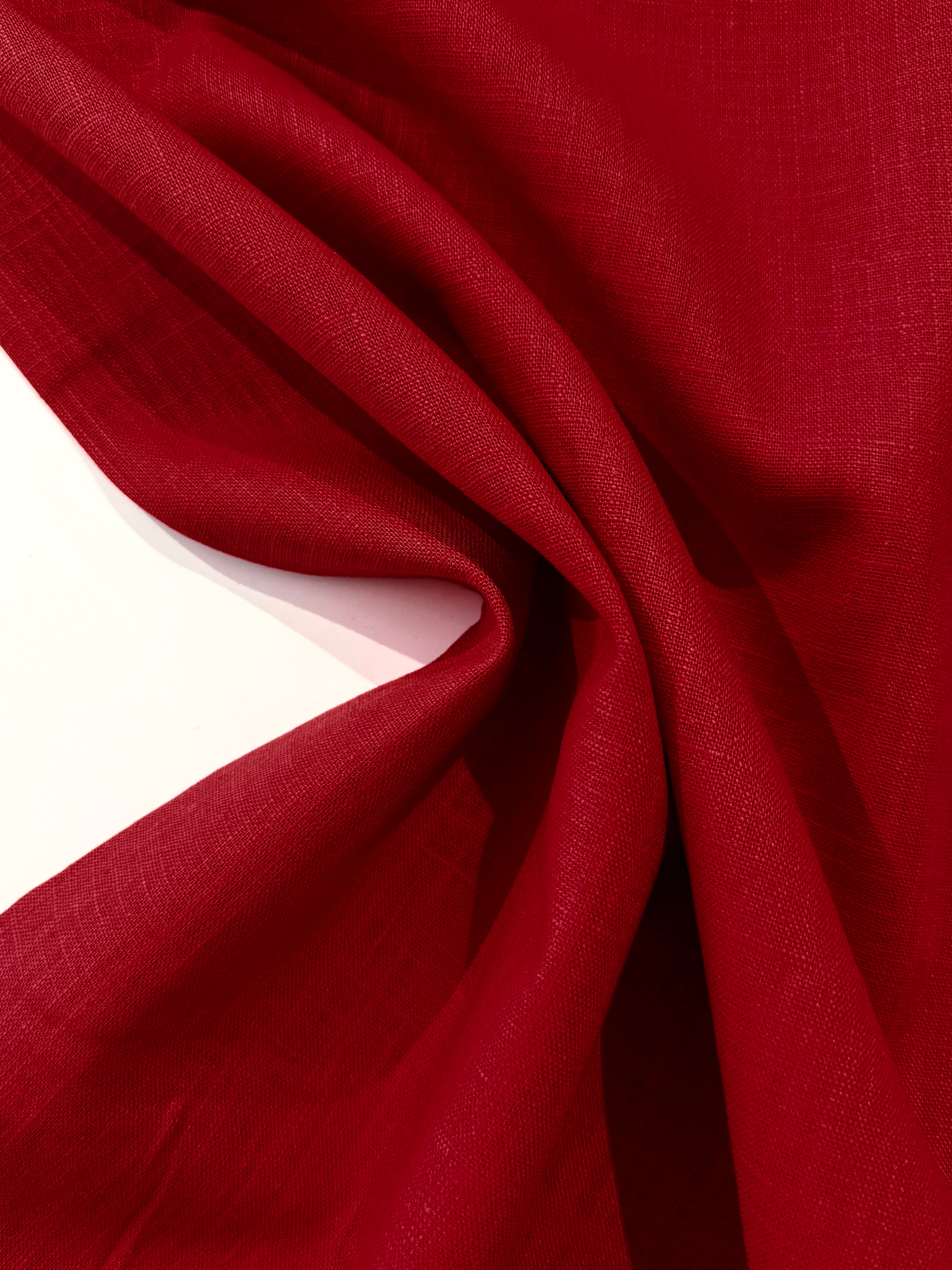 Ramie Cotton Blend - Ruby Red