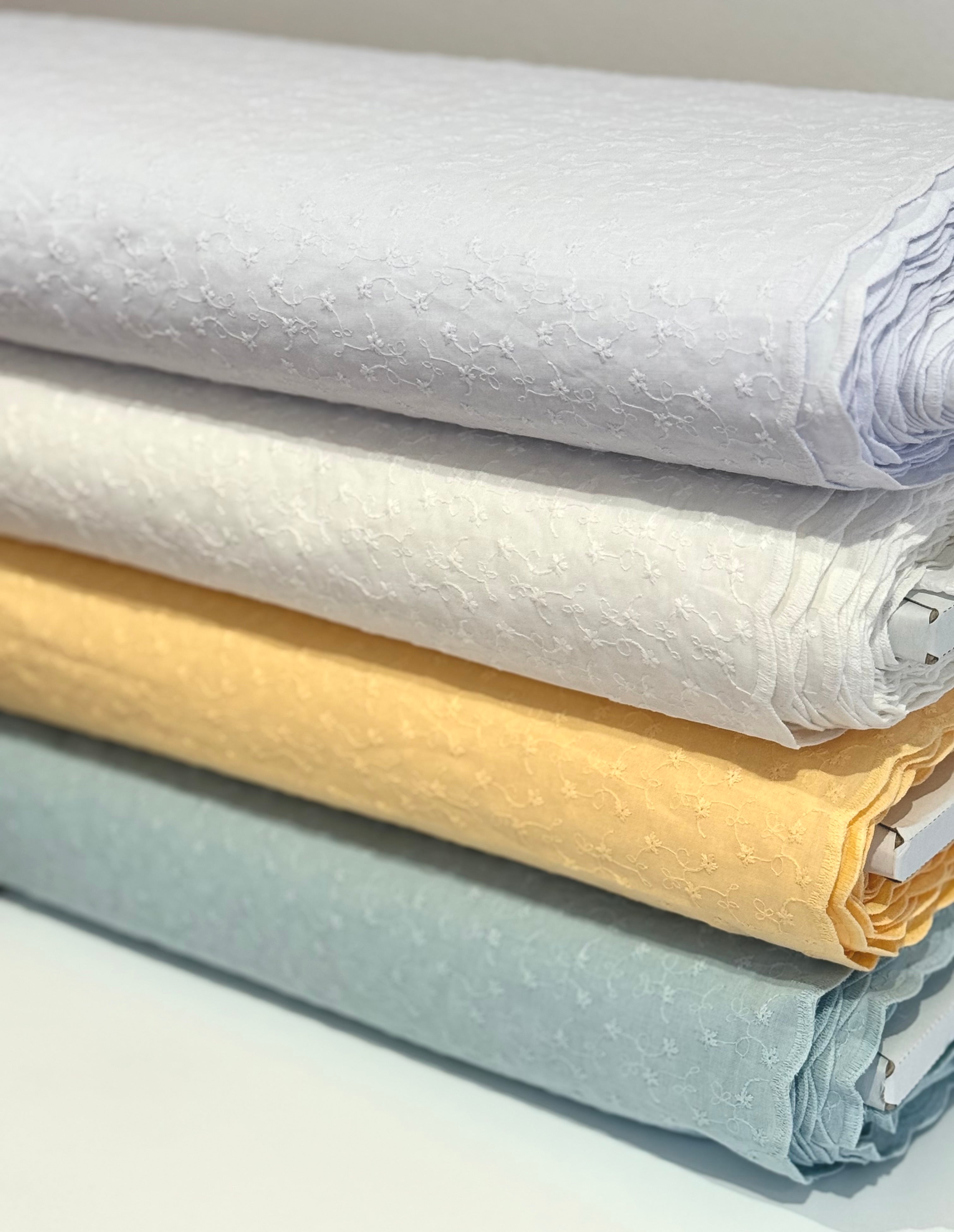 Ivory Embroidered Cotton