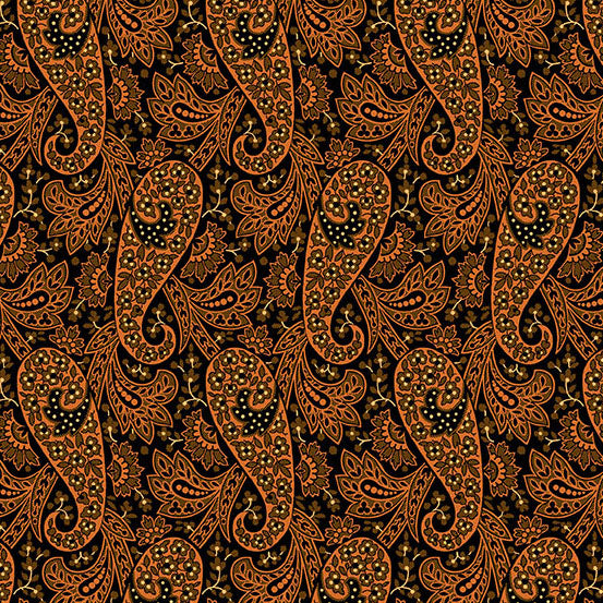 Nightfall - Paisley Black A-10203-K By Andover Fabrics
