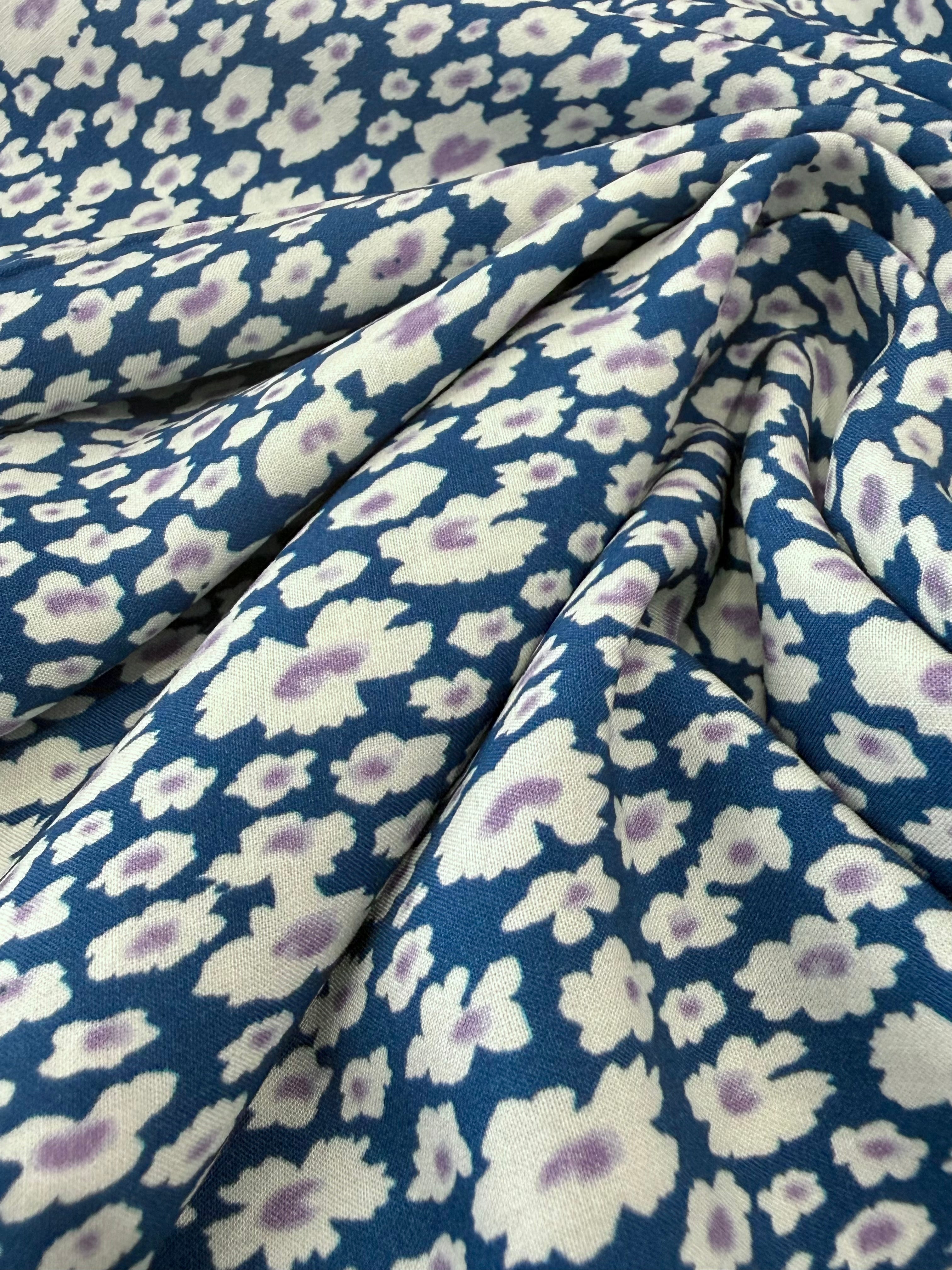 Wild Blossom Lyocell - Blue