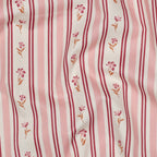 Birdie Stripe Flower Cotton Poplin