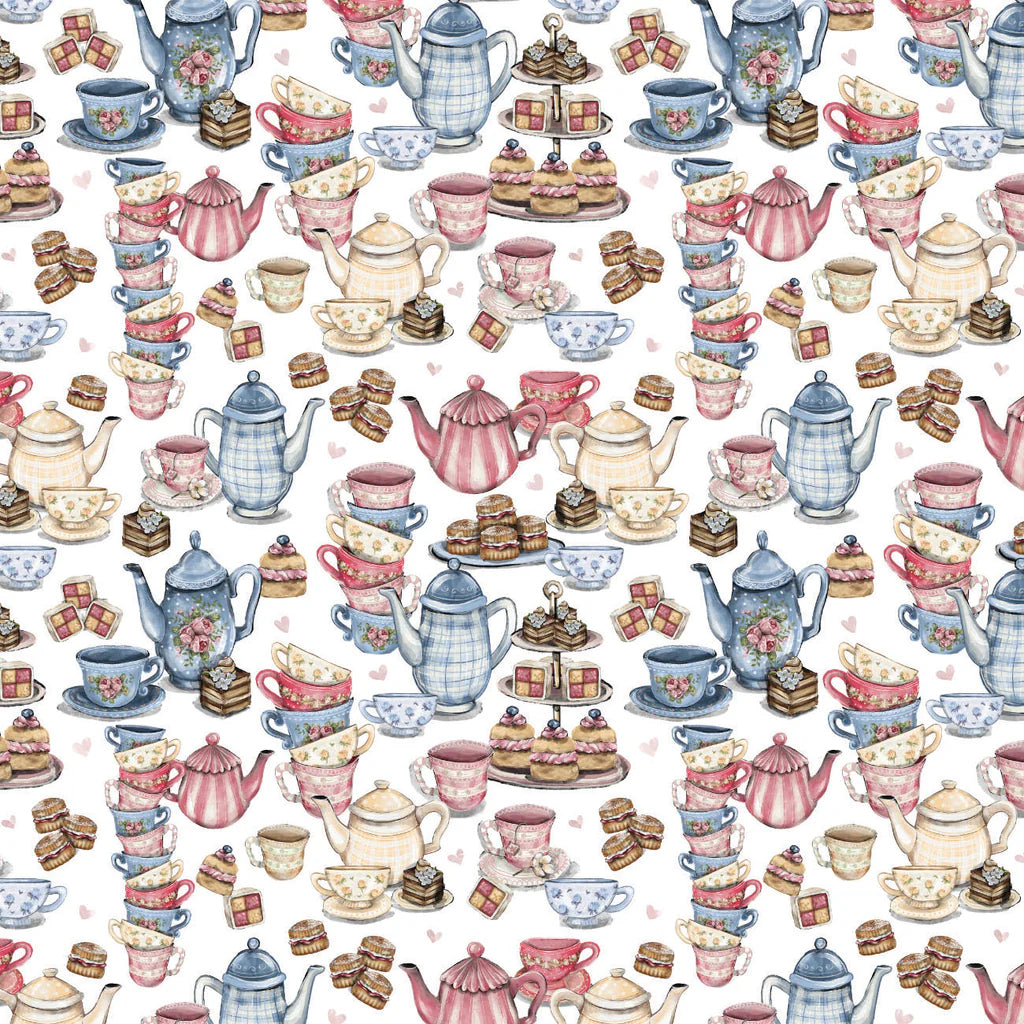Camelot Fabrics - Tea And Poetry - Afternoon Tea Individual Fat Quarter - 49240601