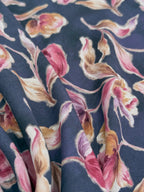 Vintage Blooms Viscose Satin - Mauve