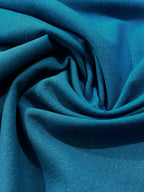 Peacock Blue Yarn Dyed Linen Cotton Blend