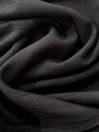 Jet Black Viscose Linen Blend