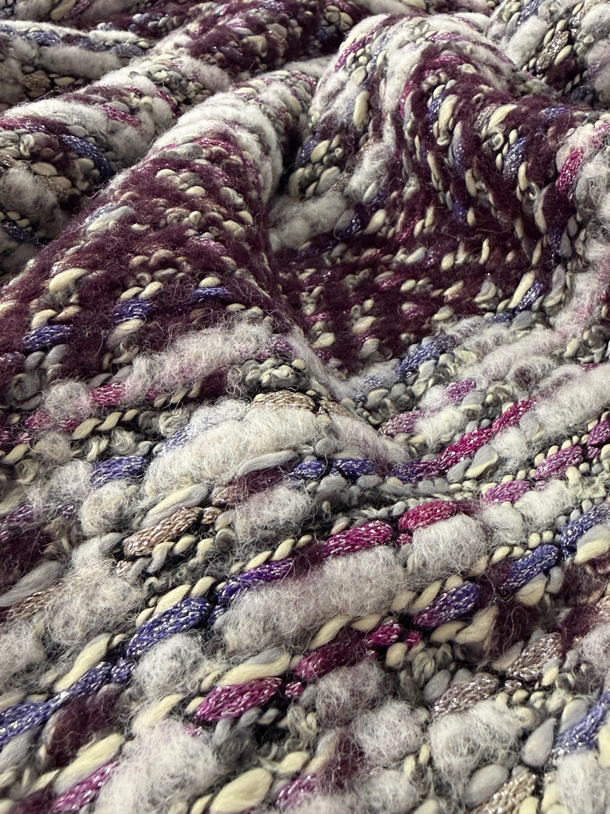 Damson Bouclé Tweed – Deadstock