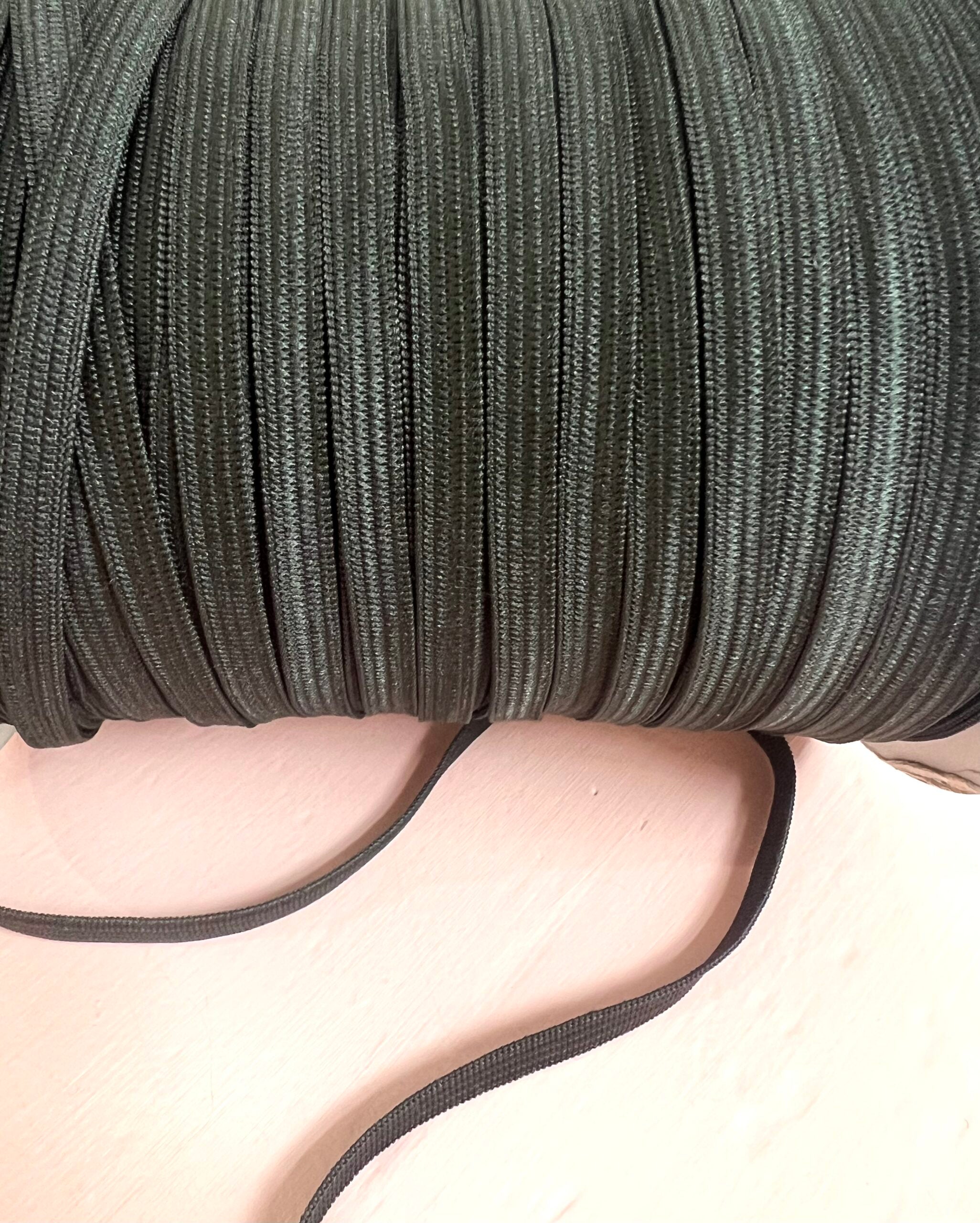 Black Woven Elastic 7mm Wide