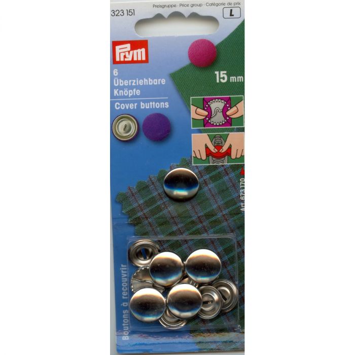 Cover buttons 15mm Prym 323151