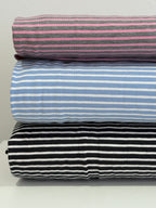 Yarn-Dyed Cotton Jersey Stripe - Black/White