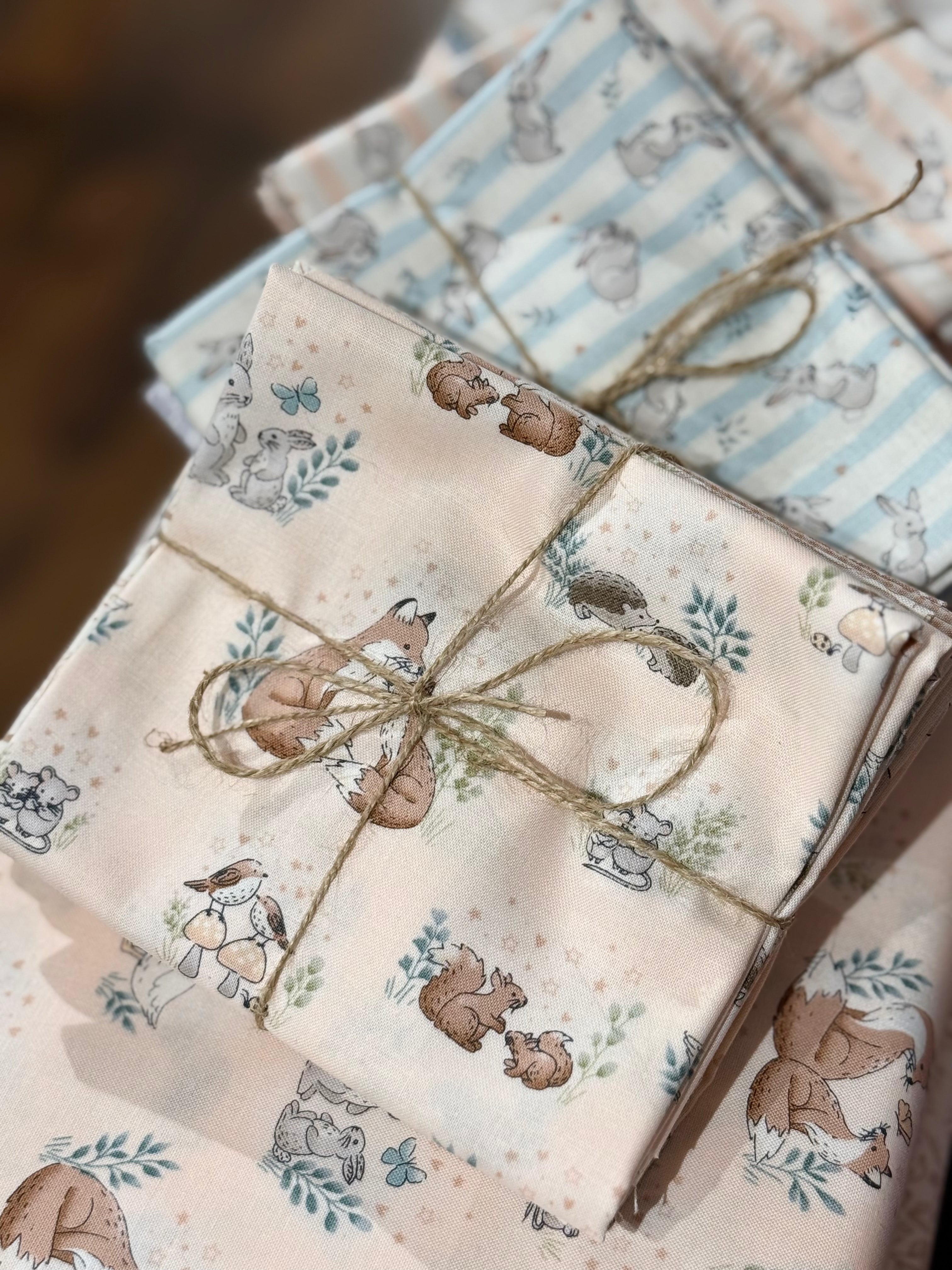Little Ones -Fat Quarter Bundle (x5) Greens/Blues - By Makower UK