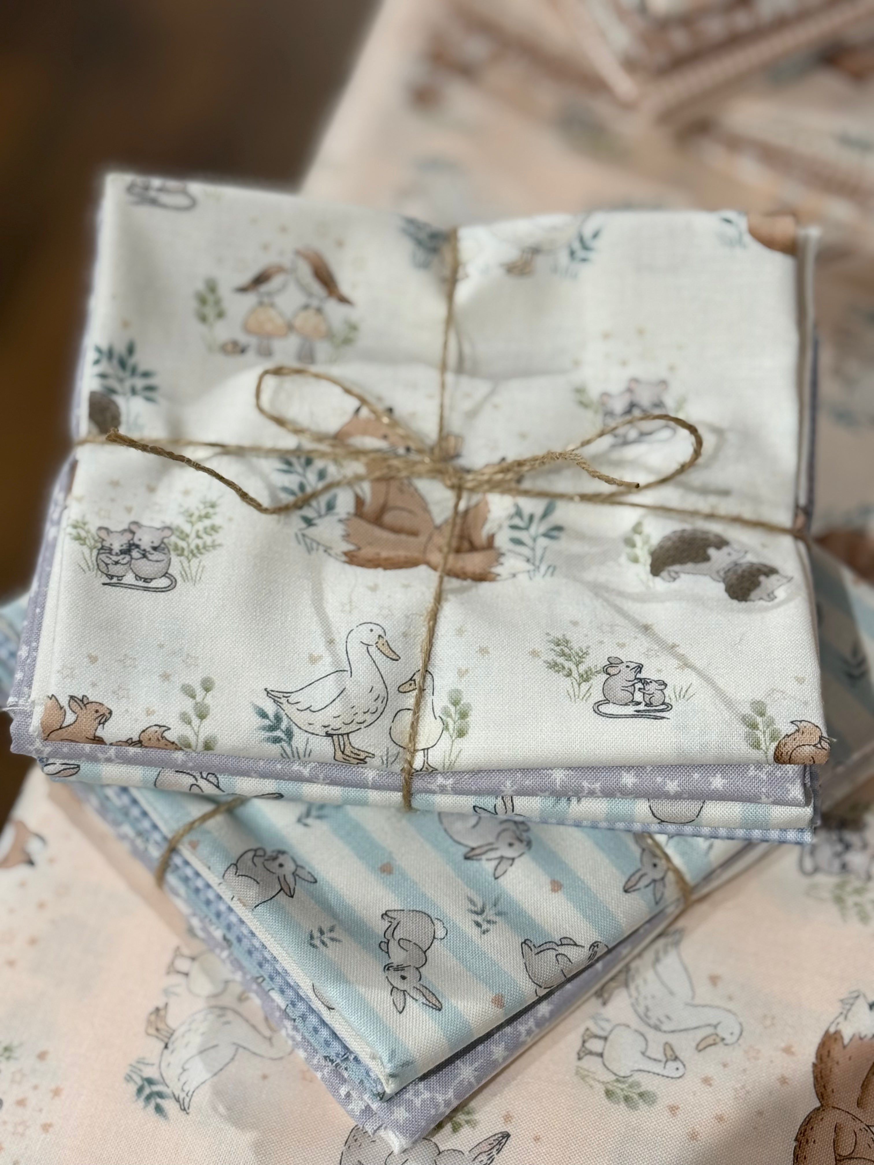 Little Ones -Fat Quarter Bundle (x5) Greens/Blues - By Makower UK
