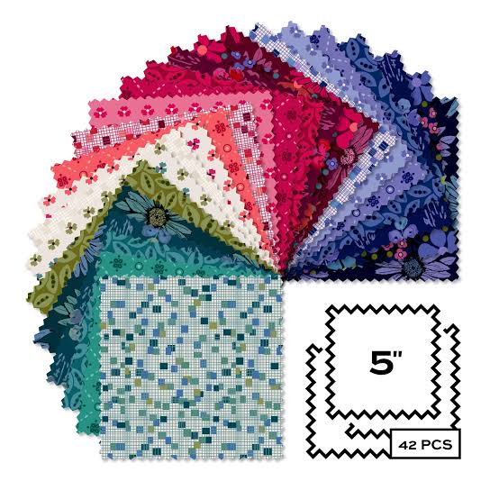 Mystic Meadow by Nancy Rink for Andover Fabrics 5 Inch Charm Pack