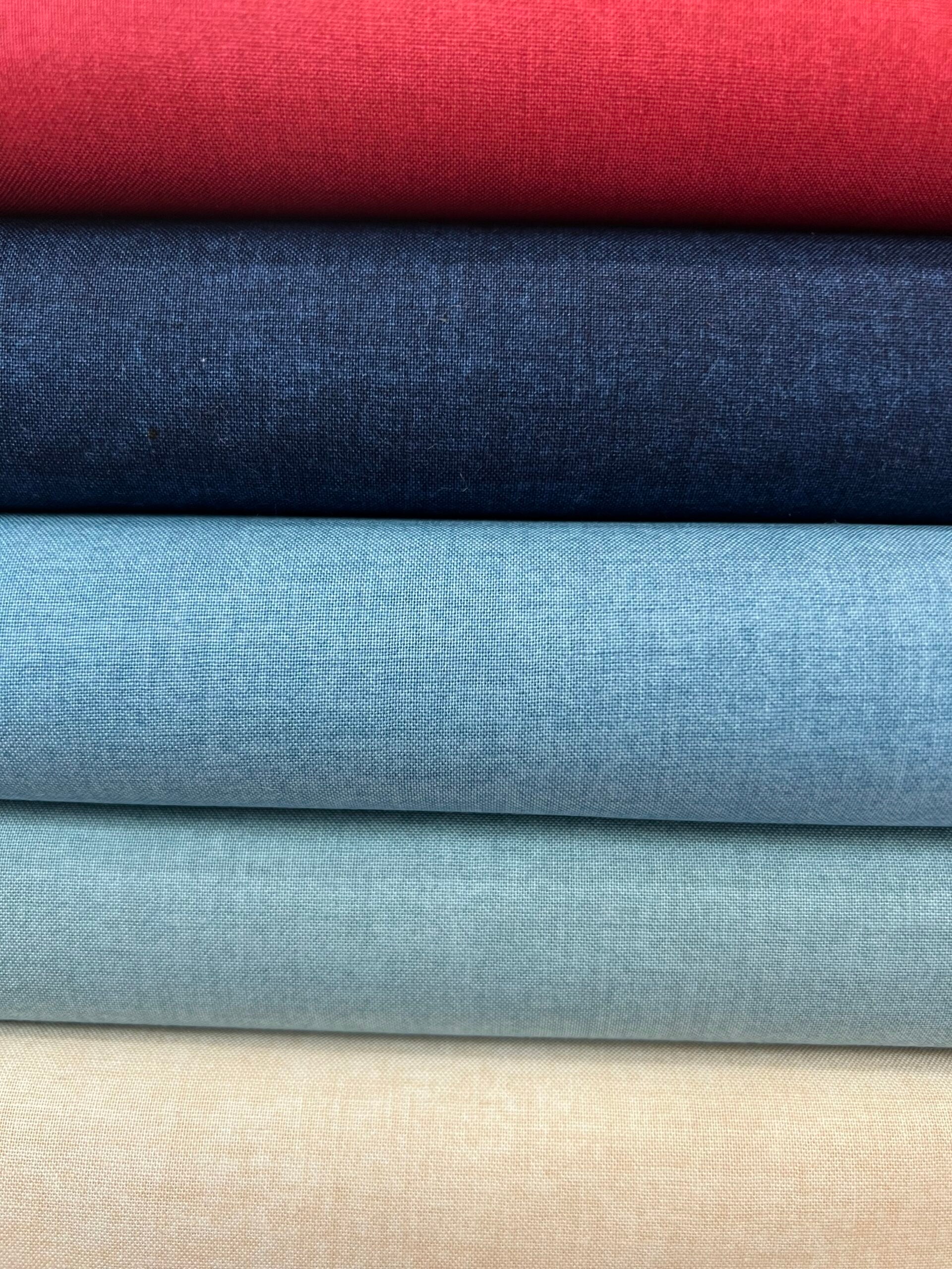 Linen Texture By Makower UK Chambray