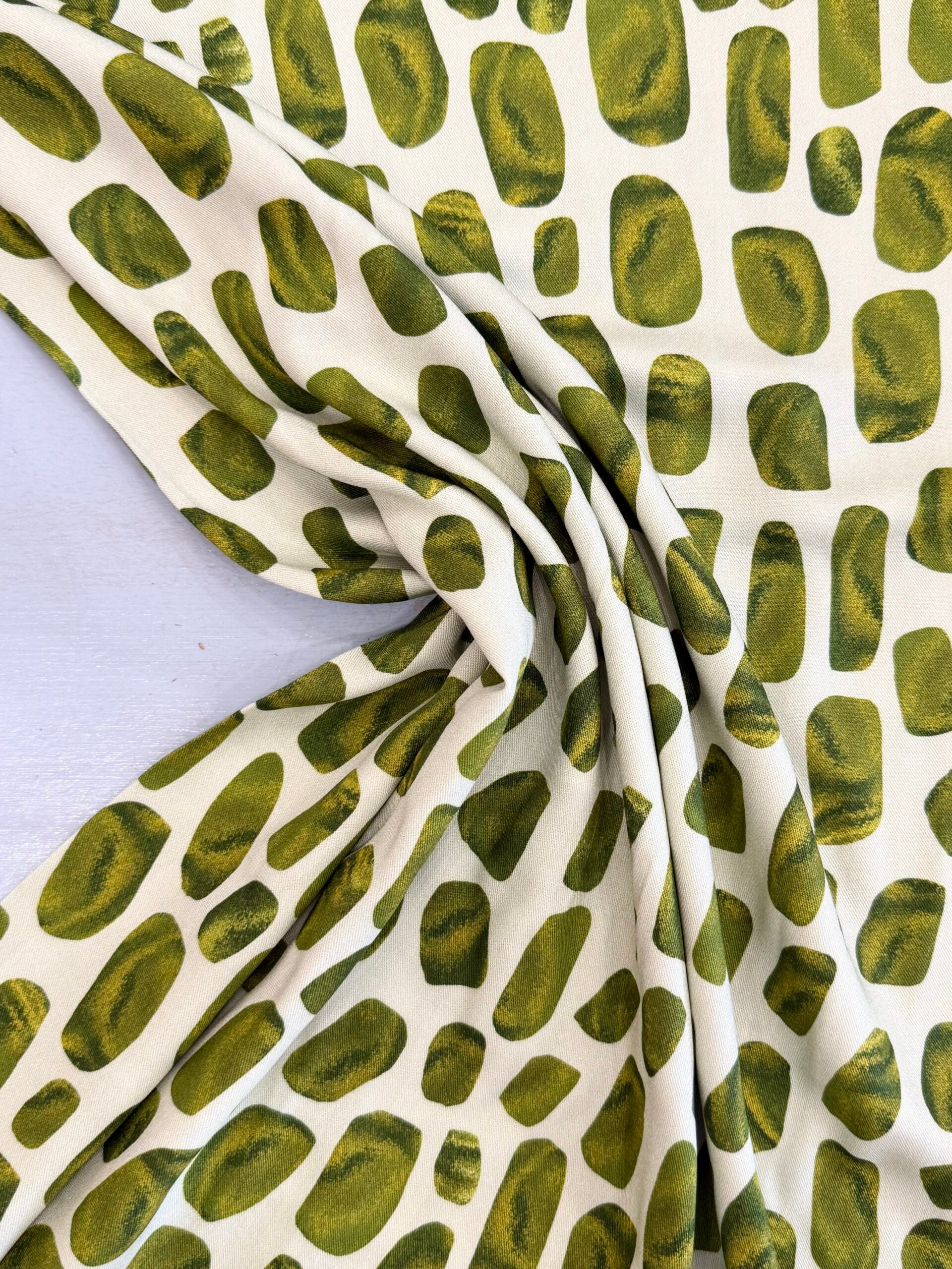 Light & Lush Viscose By Stof Of Denmark - Green Pebble