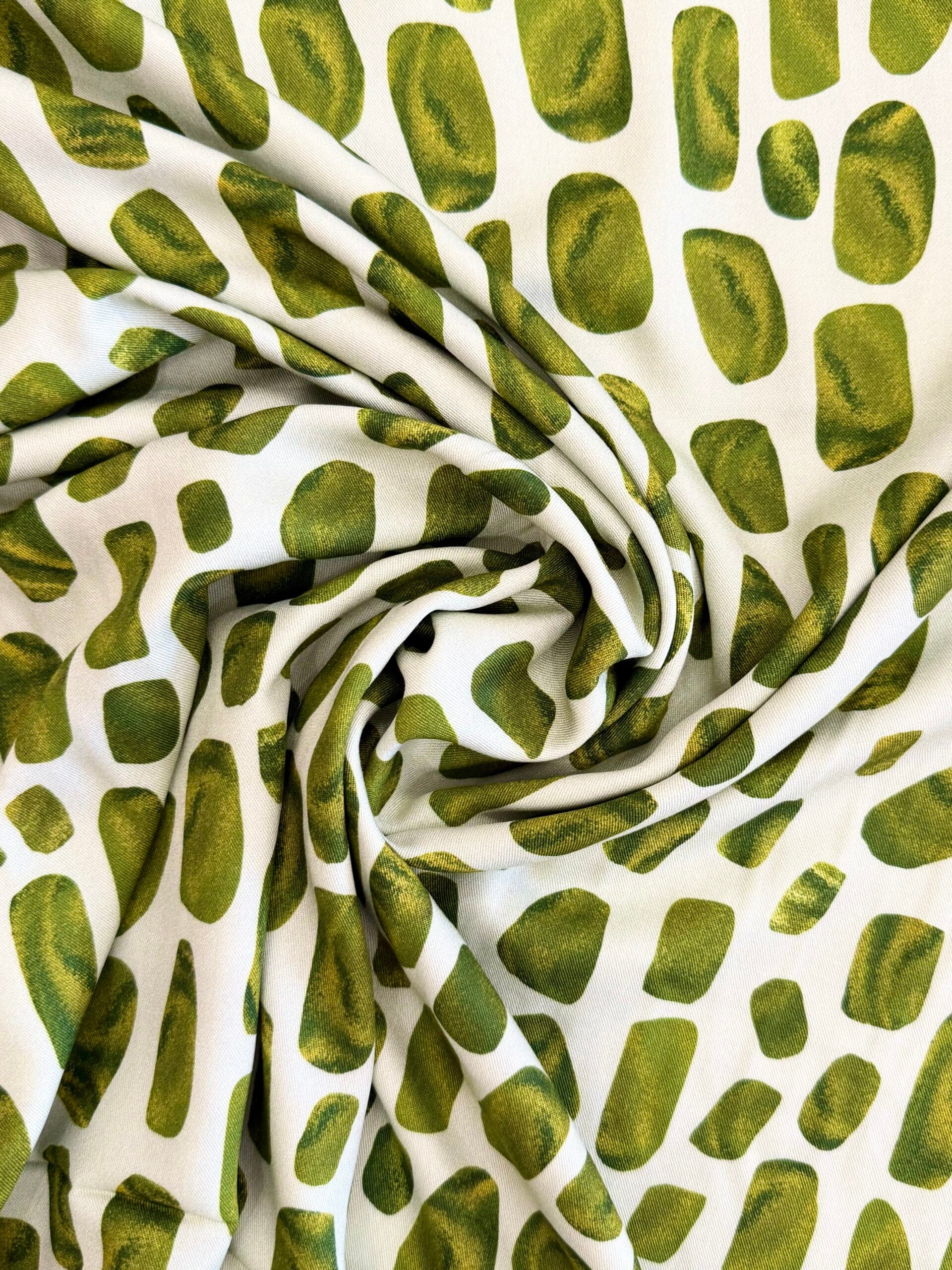 Light & Lush Viscose By Stof Of Denmark - Green Pebble