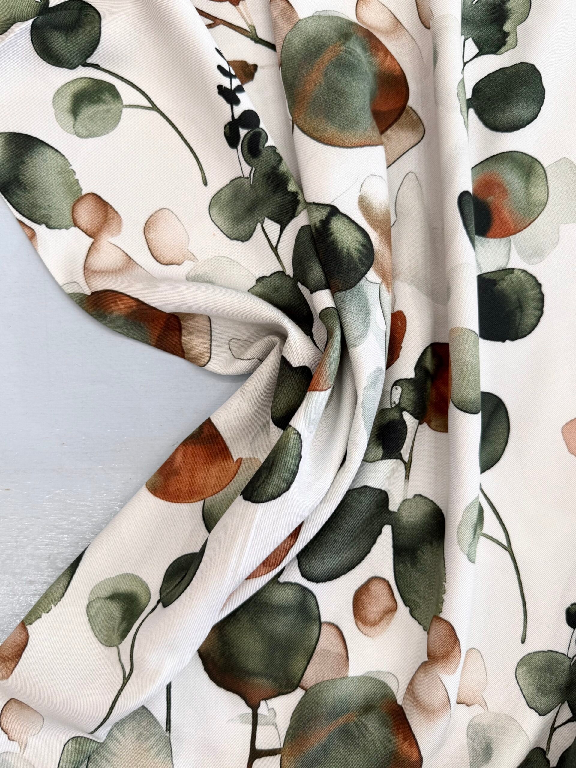 Light & Lush Viscose By Stof Of Denmark - Watercolour Silhouette 70cm Remnant