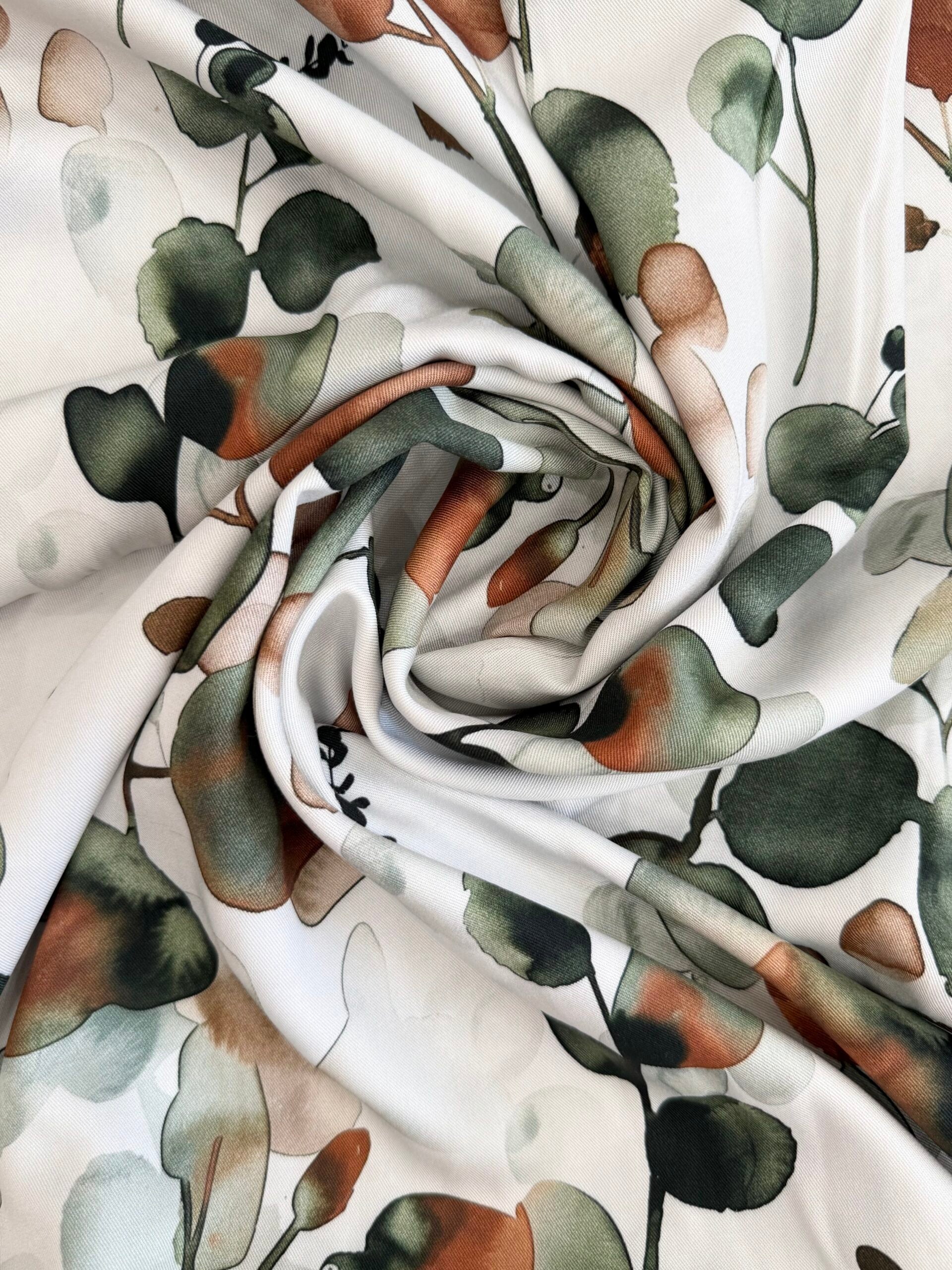 Light & Lush Viscose By Stof Of Denmark - Watercolour Silhouette 70cm Remnant