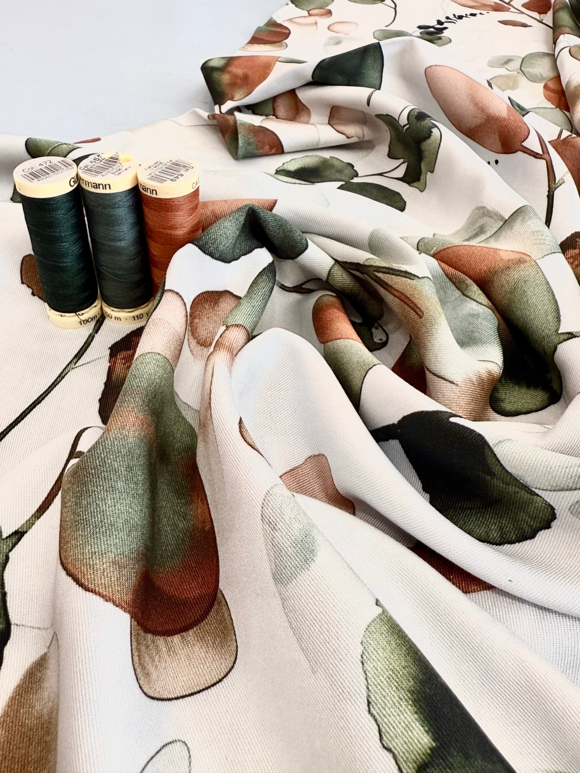 Light & Lush Viscose By Stof Of Denmark - Watercolour Silhouette 70cm Remnant