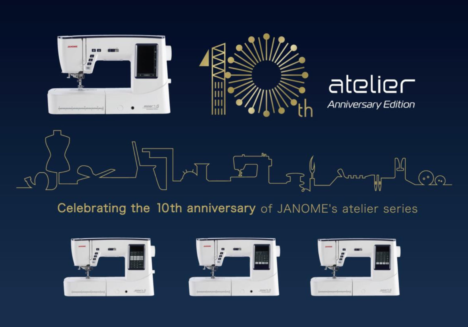 Janome Atelier 6 Anniversary Edition Computerised Sewing Machine