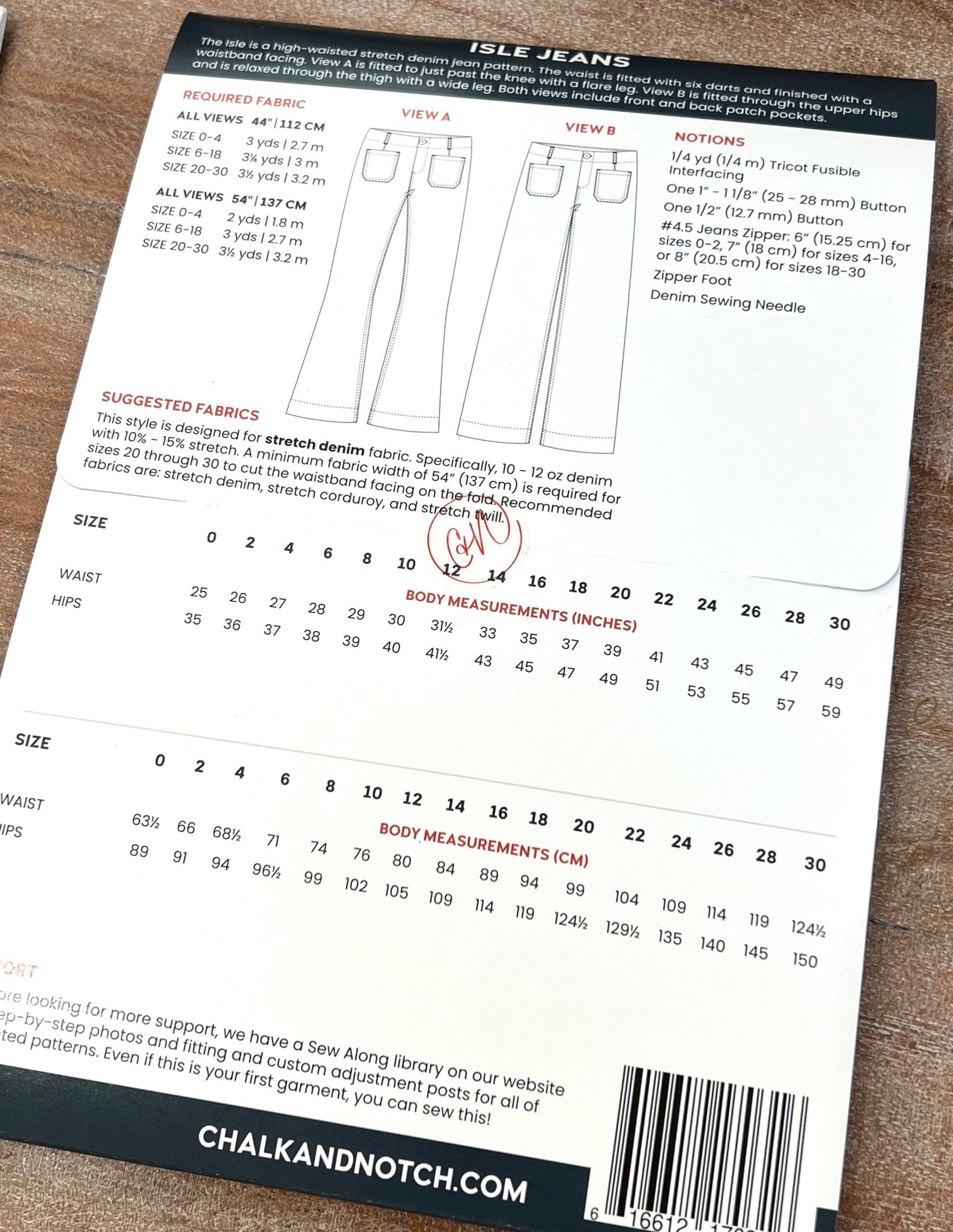 Isle Jeans Flare And Wide By Chalk & Notch