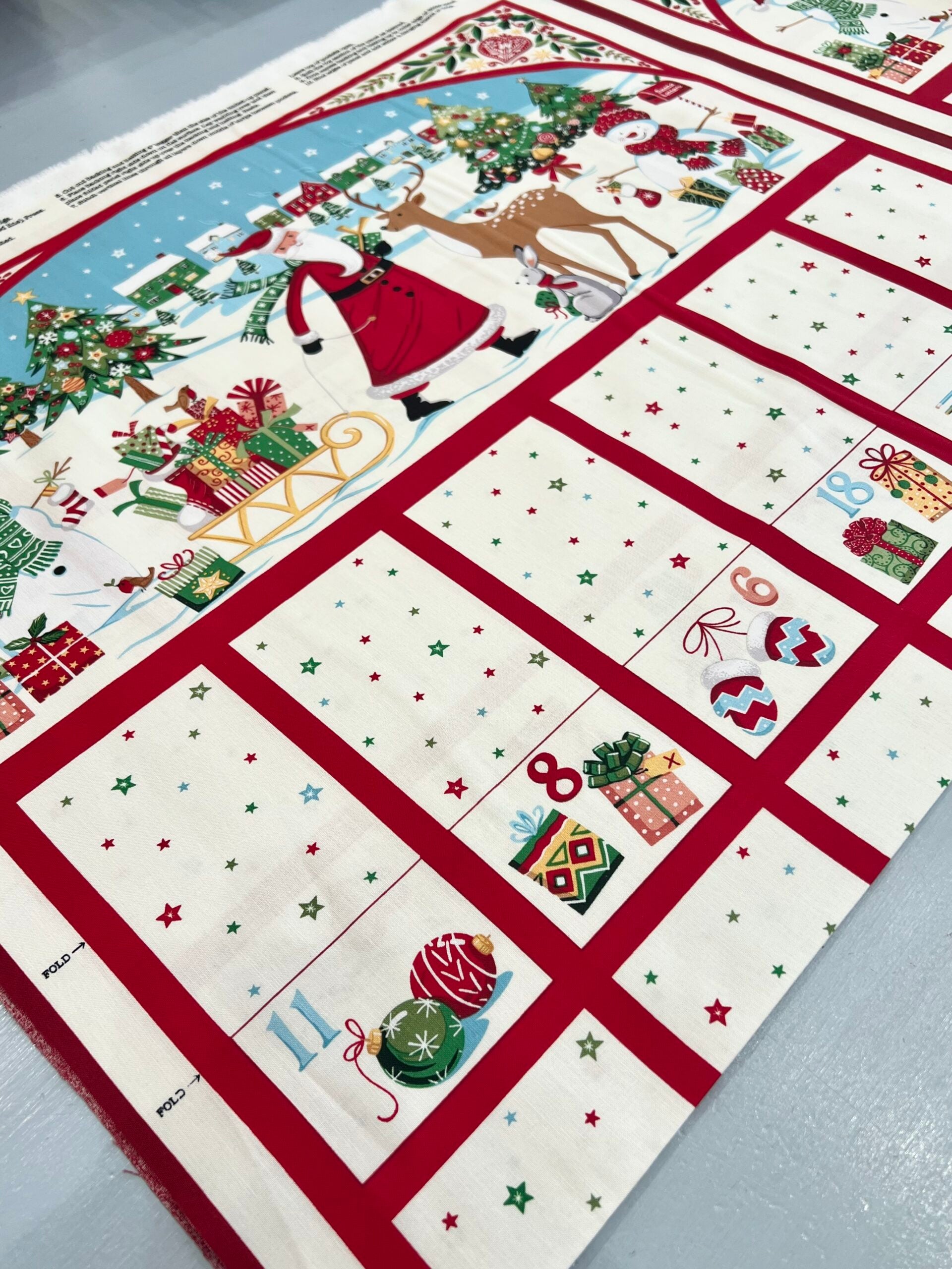 Makower Christmas Wishes Advent Calendar Panel