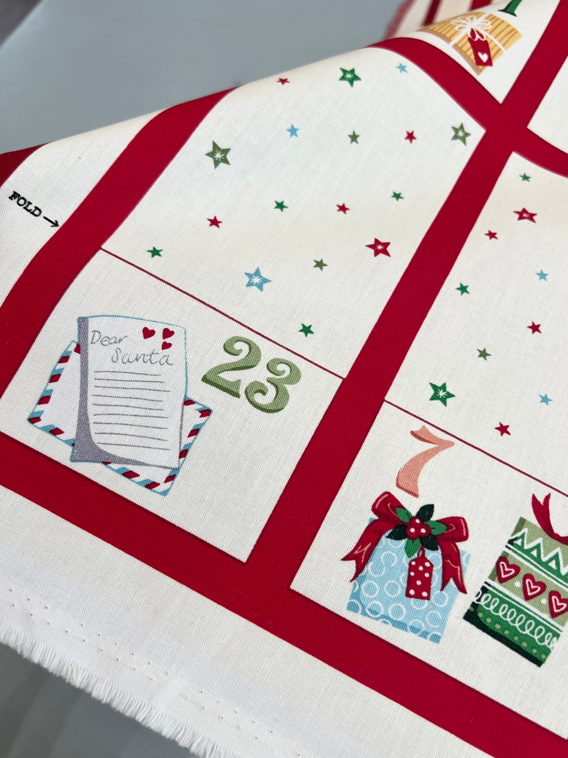 Makower Christmas Wishes Advent Calendar Panel