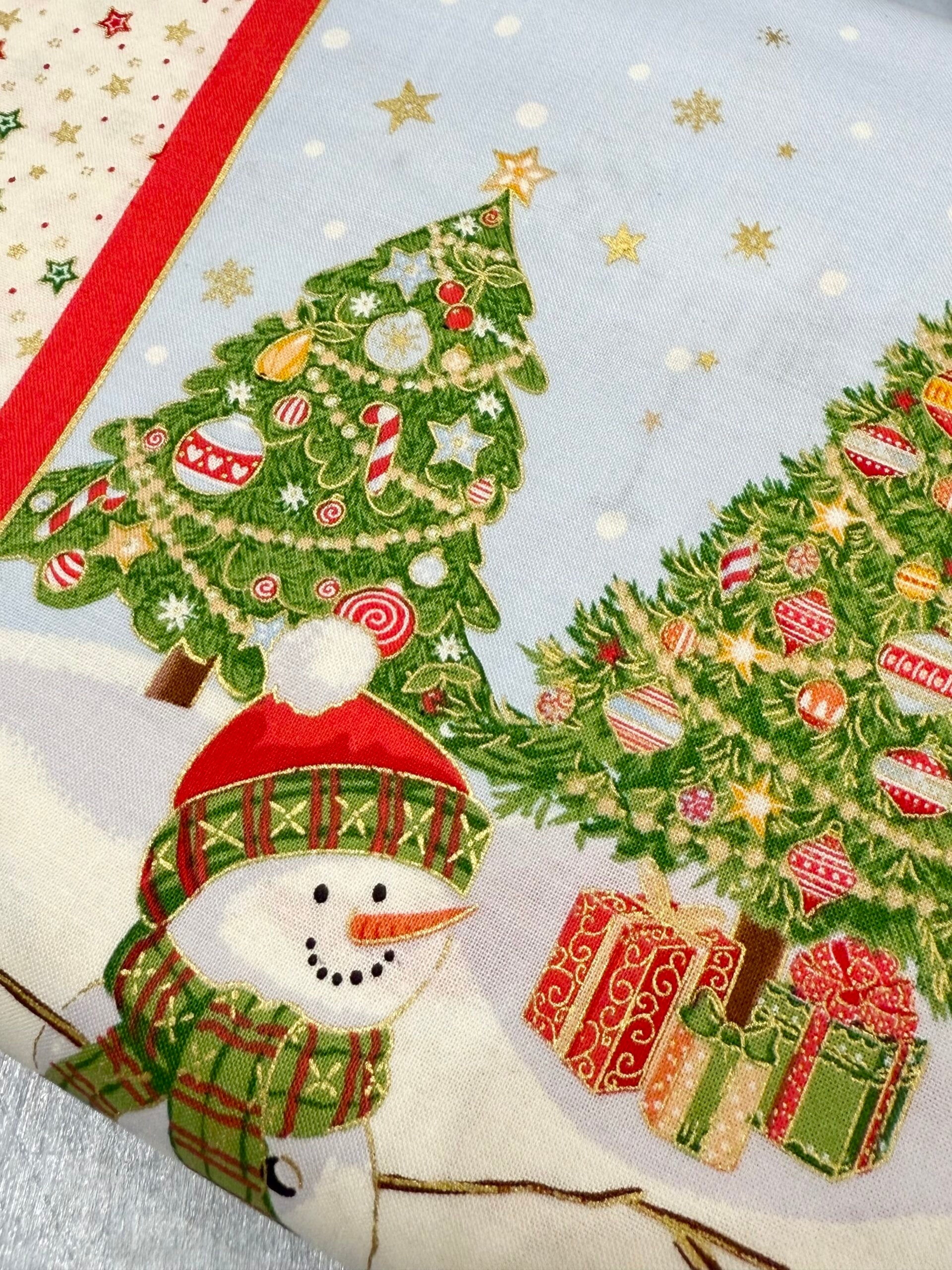 Jolly Saint Nick - Stocking And Gift Tag Panel 129 By Makower UK