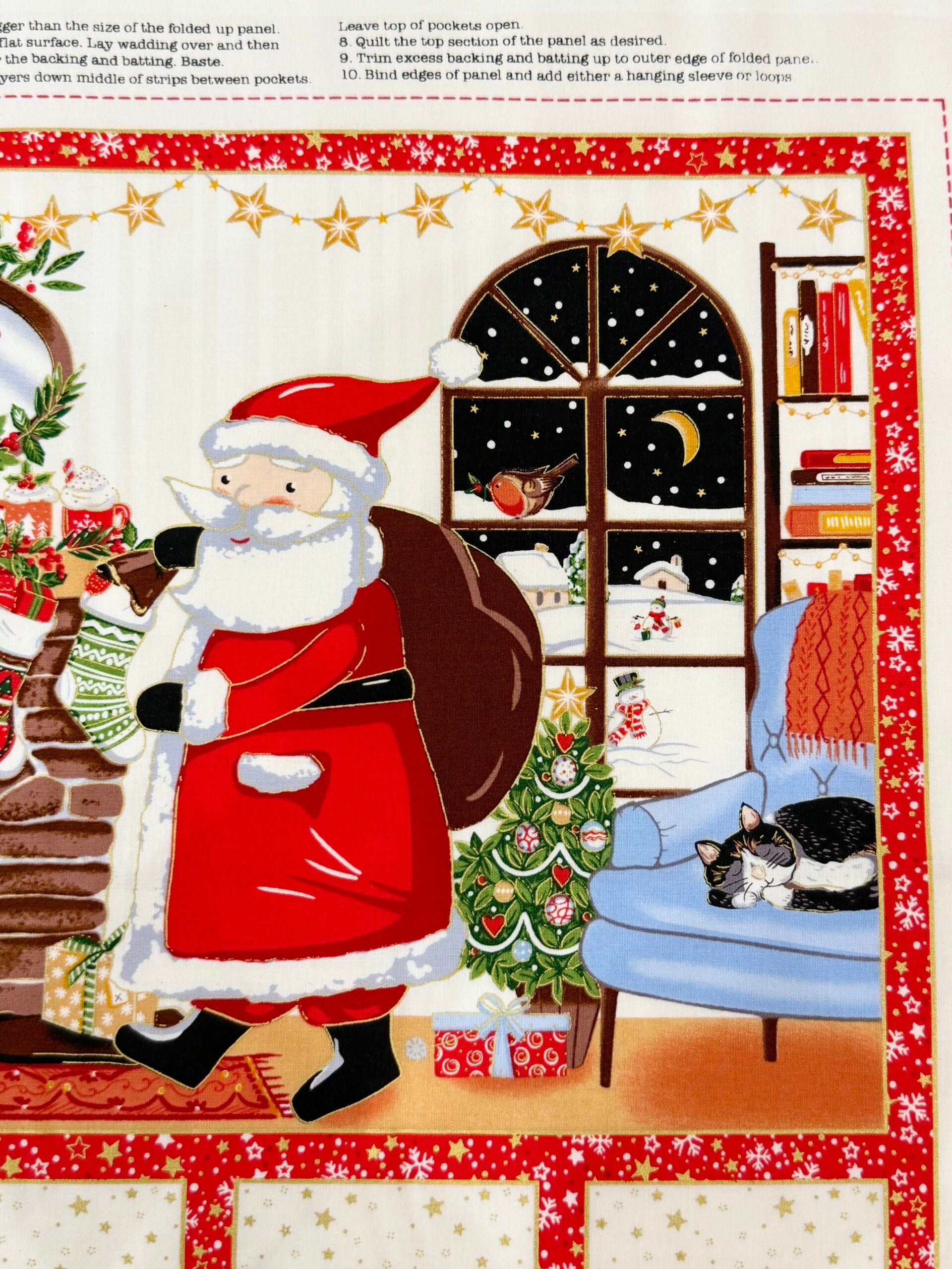 Jolly Saint Nick -  Advent Calendar Panel 128 By Makower UK