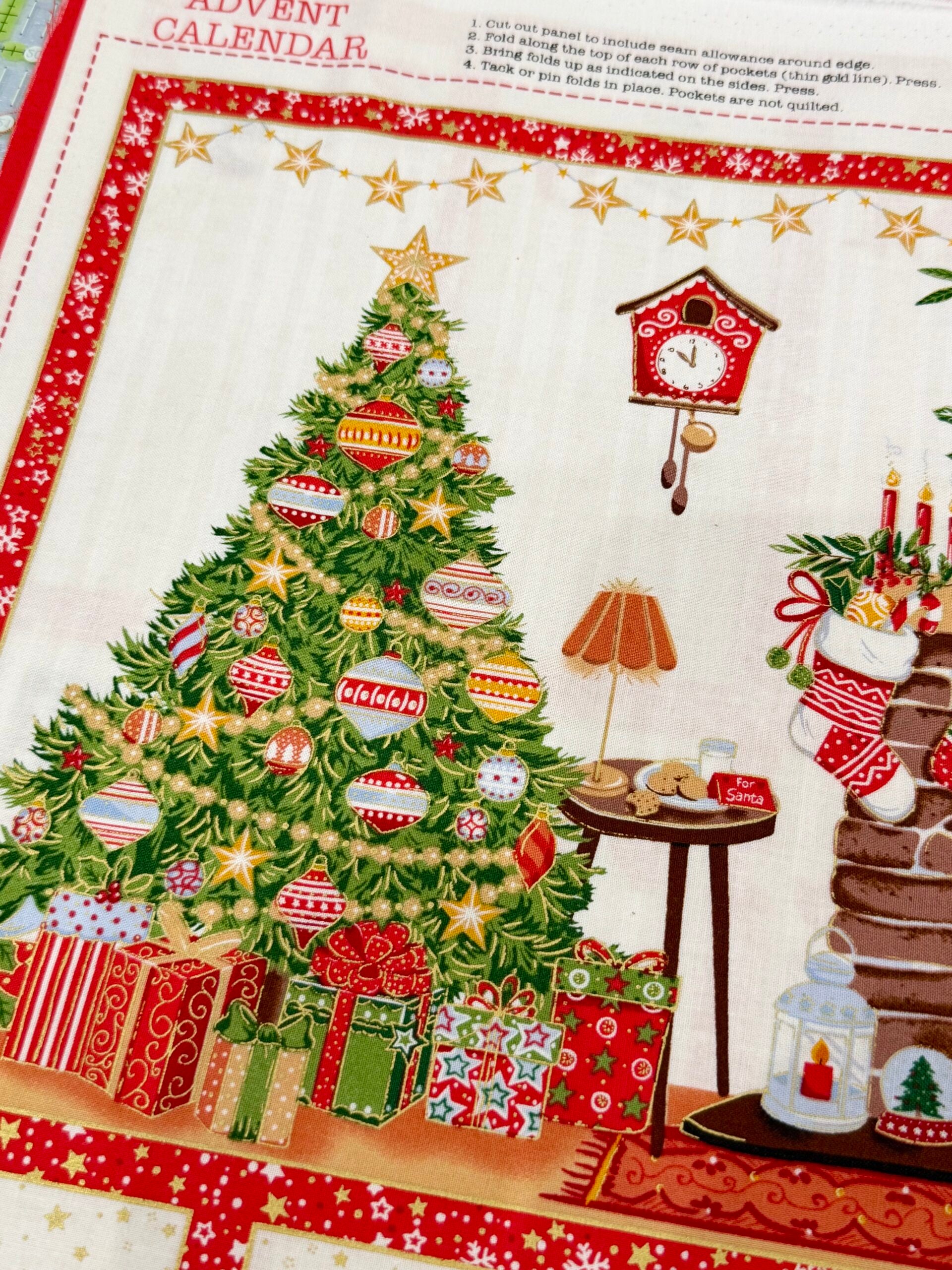 Jolly Saint Nick -  Advent Calendar Panel 128 By Makower UK