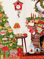 Jolly Saint Nick -  Advent Calendar Panel 128 By Makower UK