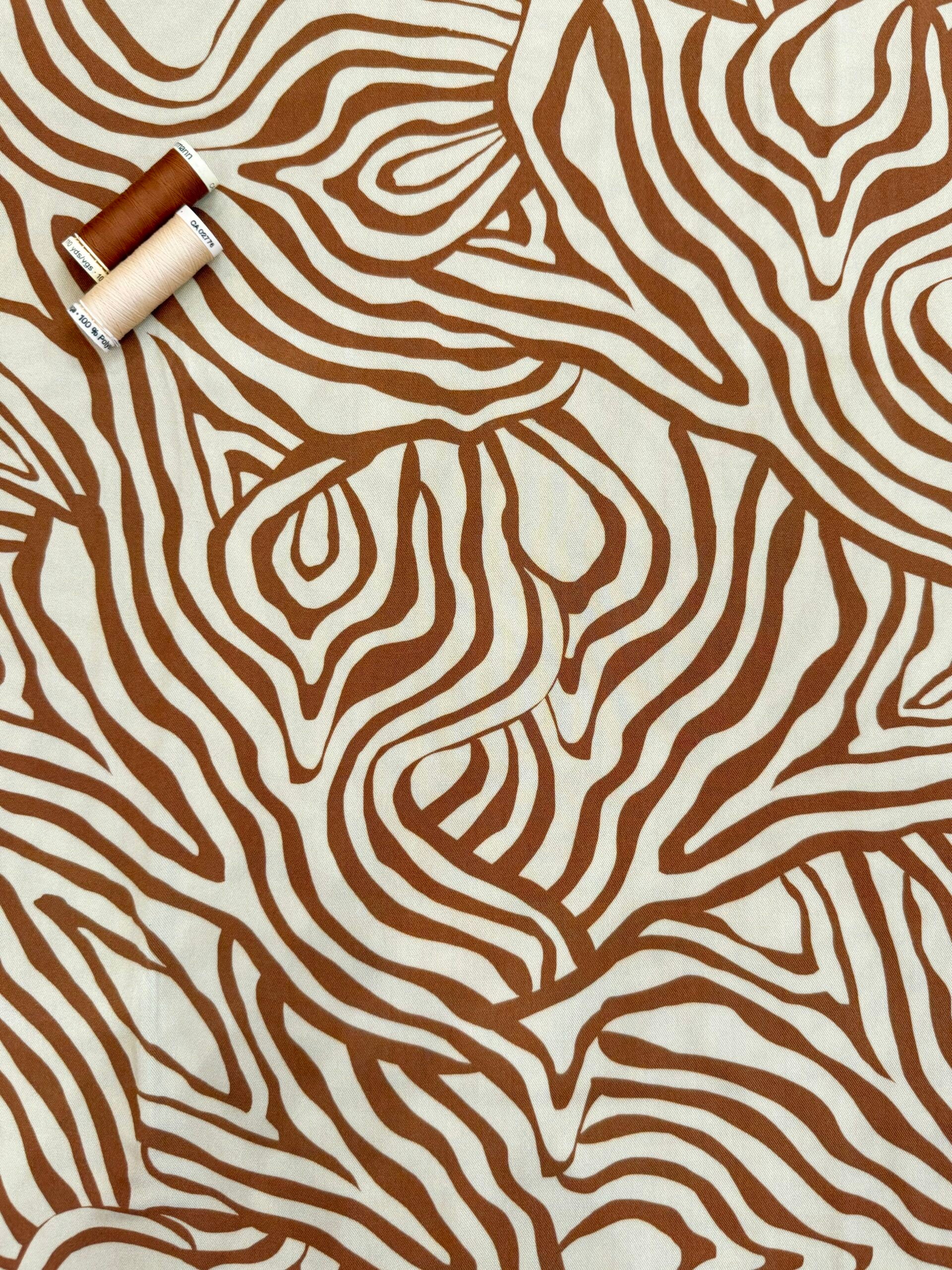 Light & Lush Viscose By Stof Of Denmark - Cinnamon Swirl