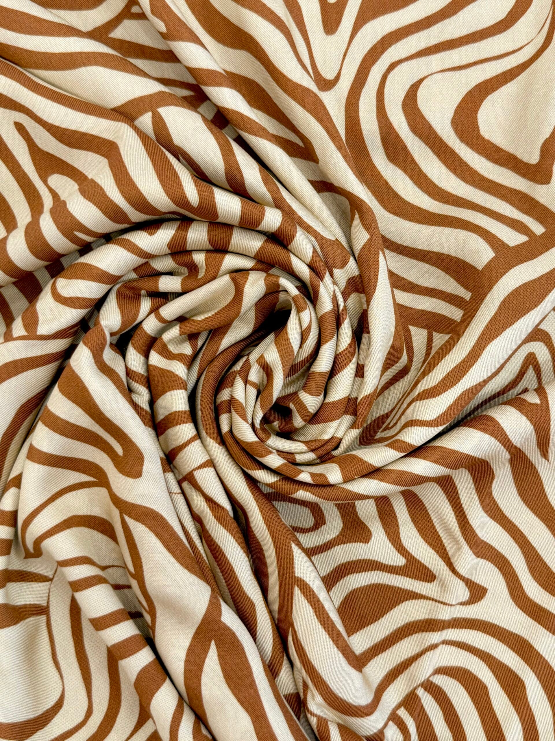 Light & Lush Viscose By Stof Of Denmark - Cinnamon Swirl