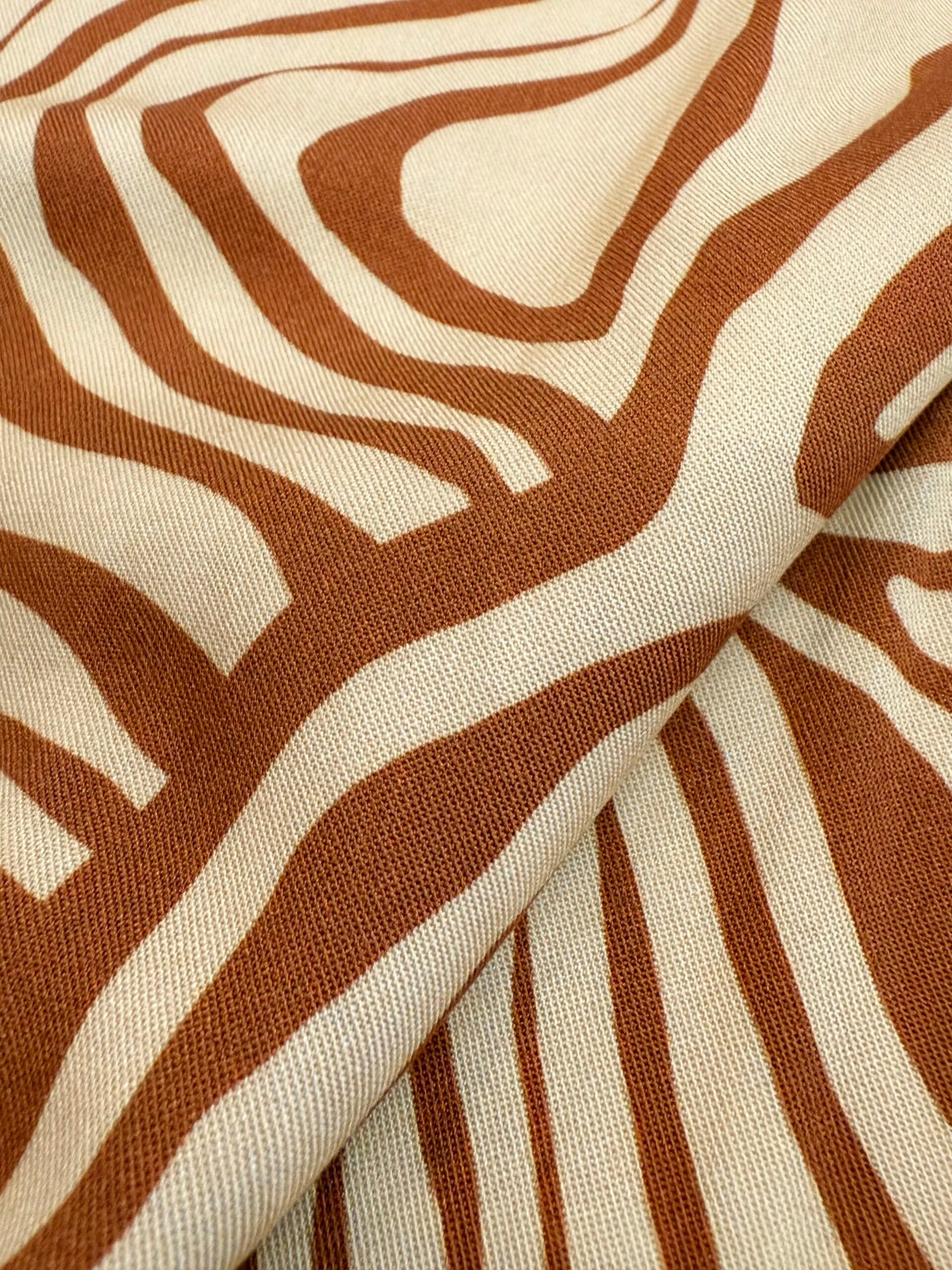Light & Lush Viscose By Stof Of Denmark - Cinnamon Swirl