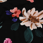 Digital Colette French Terry Black By Nerida Hansen 83cm Remnant