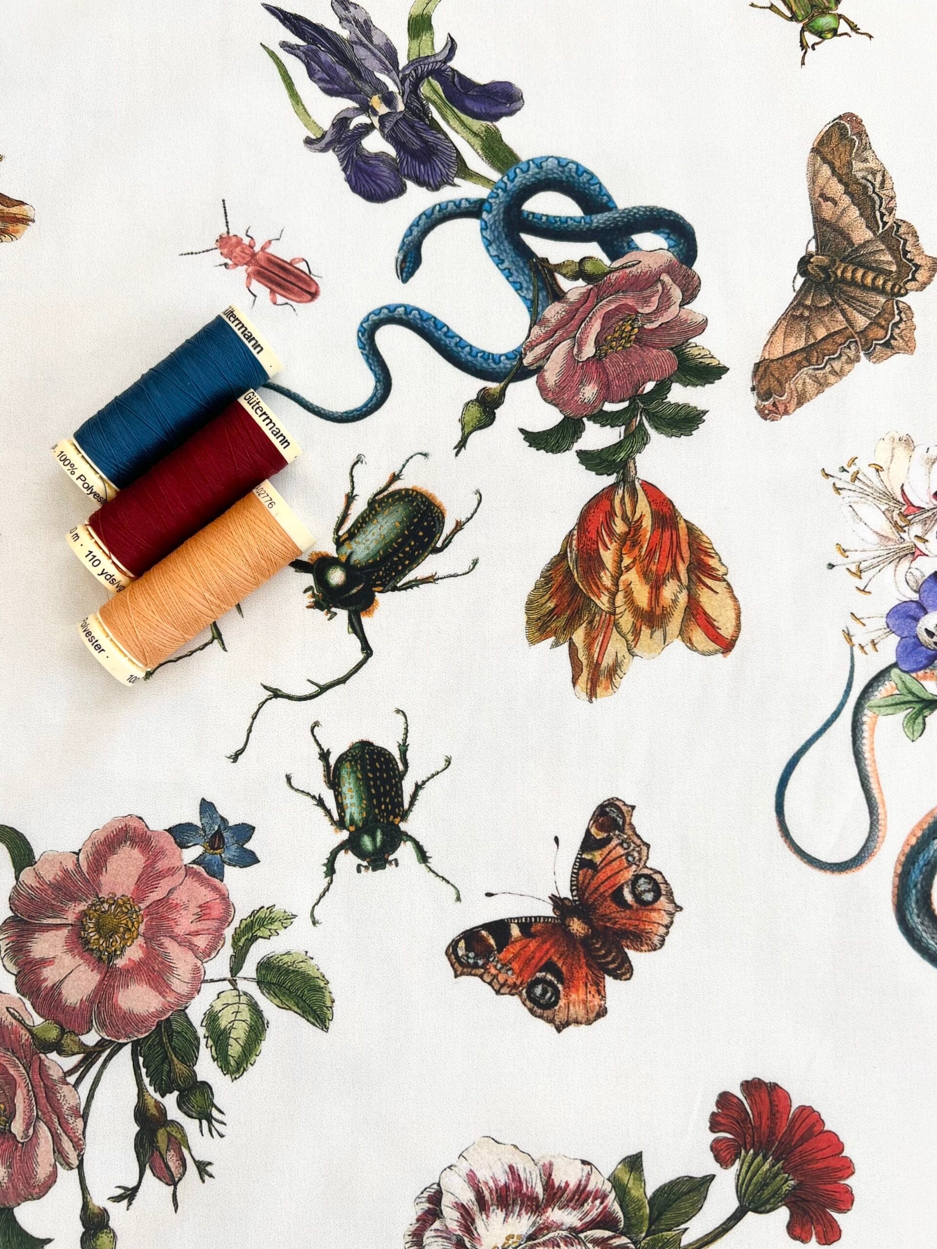 Lady McElroy Cobra Corsage Chantilly Cream Cotton Marlie Lawn