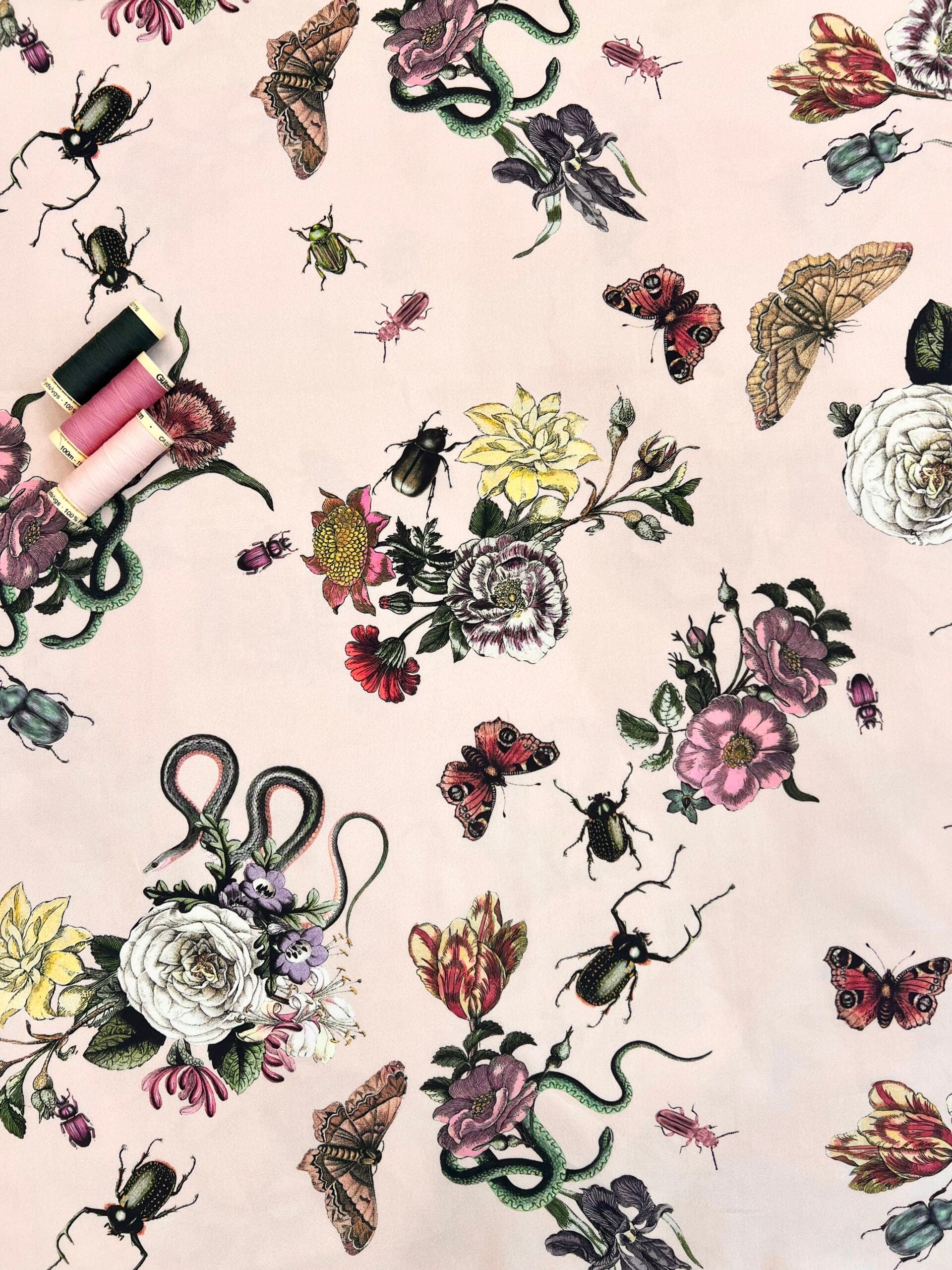 Lady McElroy Cobra Corsage Blush Cotton Marlie Lawn