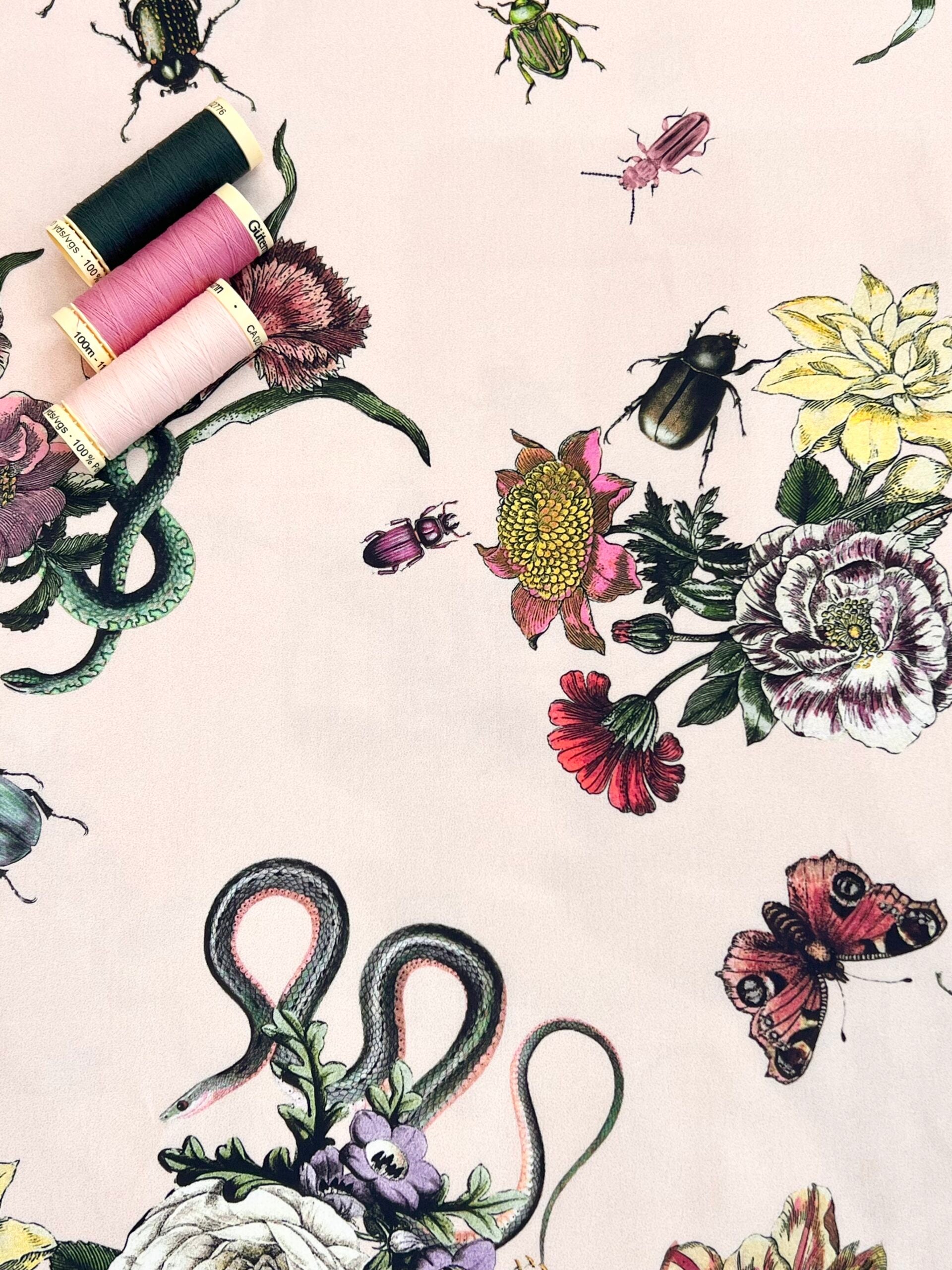 Lady McElroy Cobra Corsage Blush Cotton Marlie Lawn