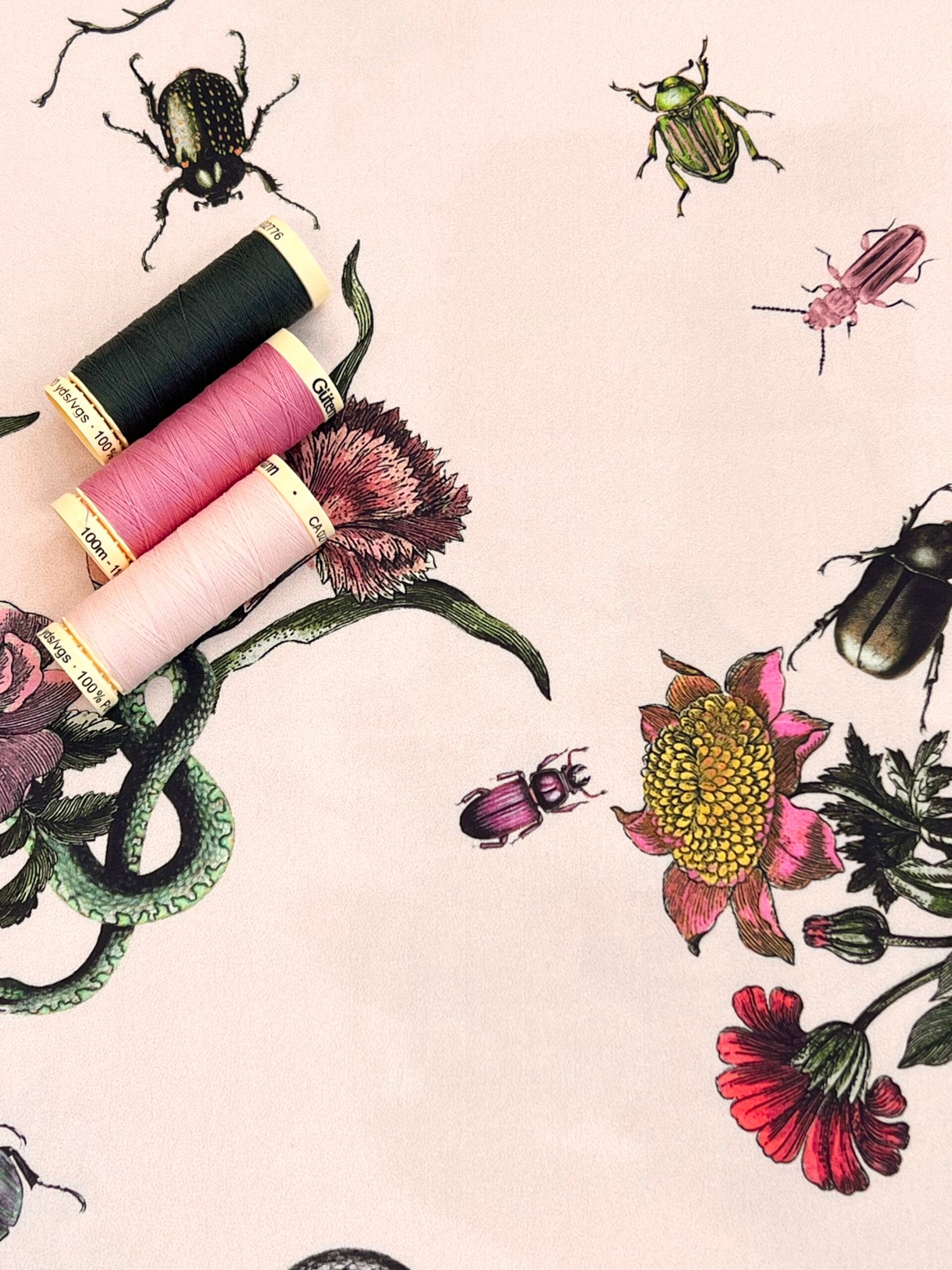 Lady McElroy Cobra Corsage Blush Cotton Marlie Lawn