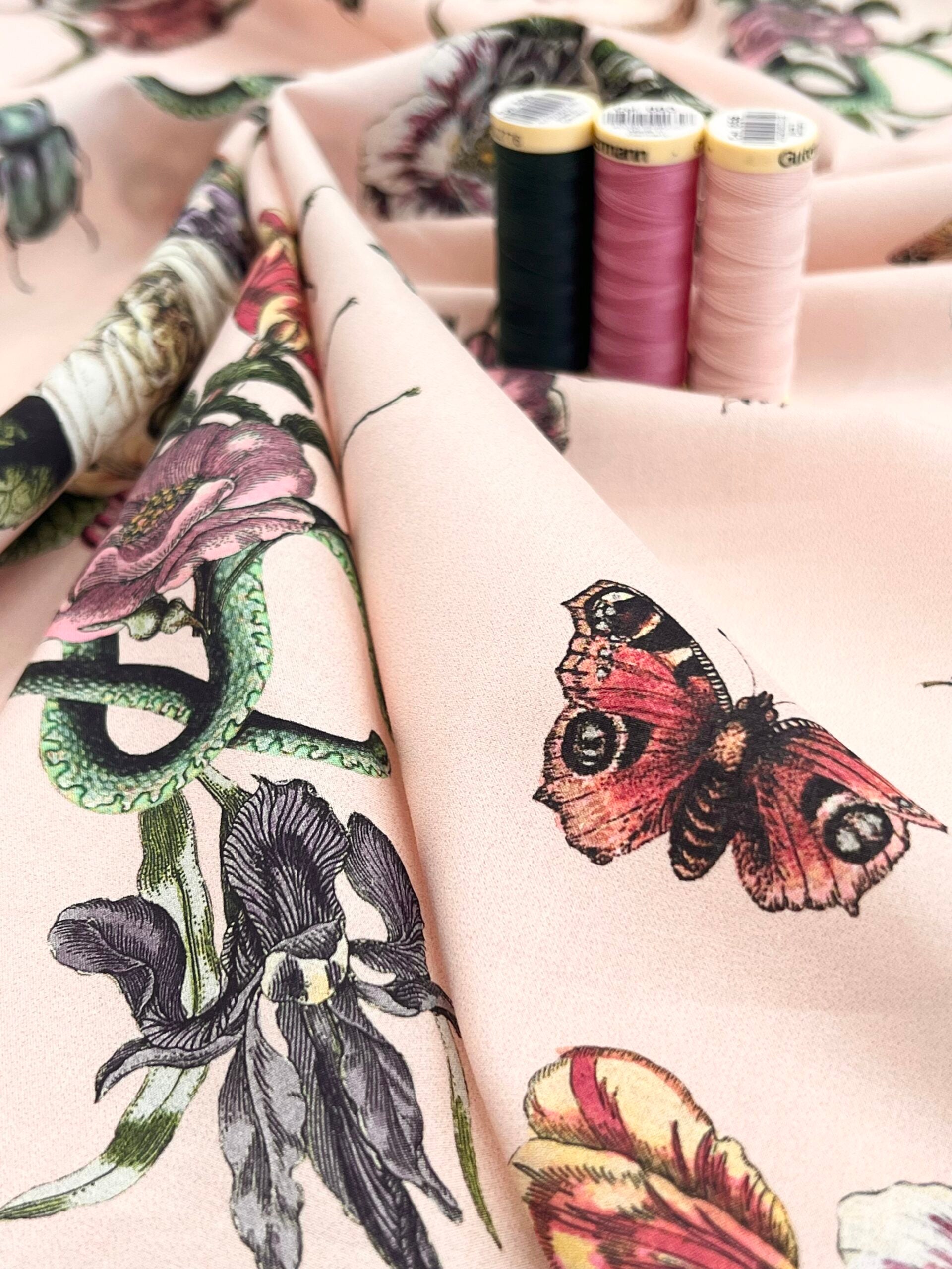 Lady McElroy Cobra Corsage Blush Cotton Marlie Lawn