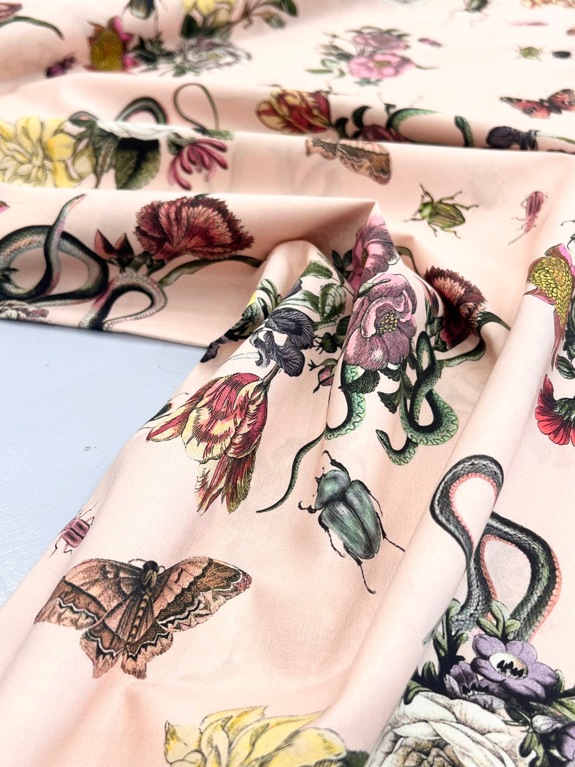 Lady McElroy Cobra Corsage Blush Cotton Marlie Lawn