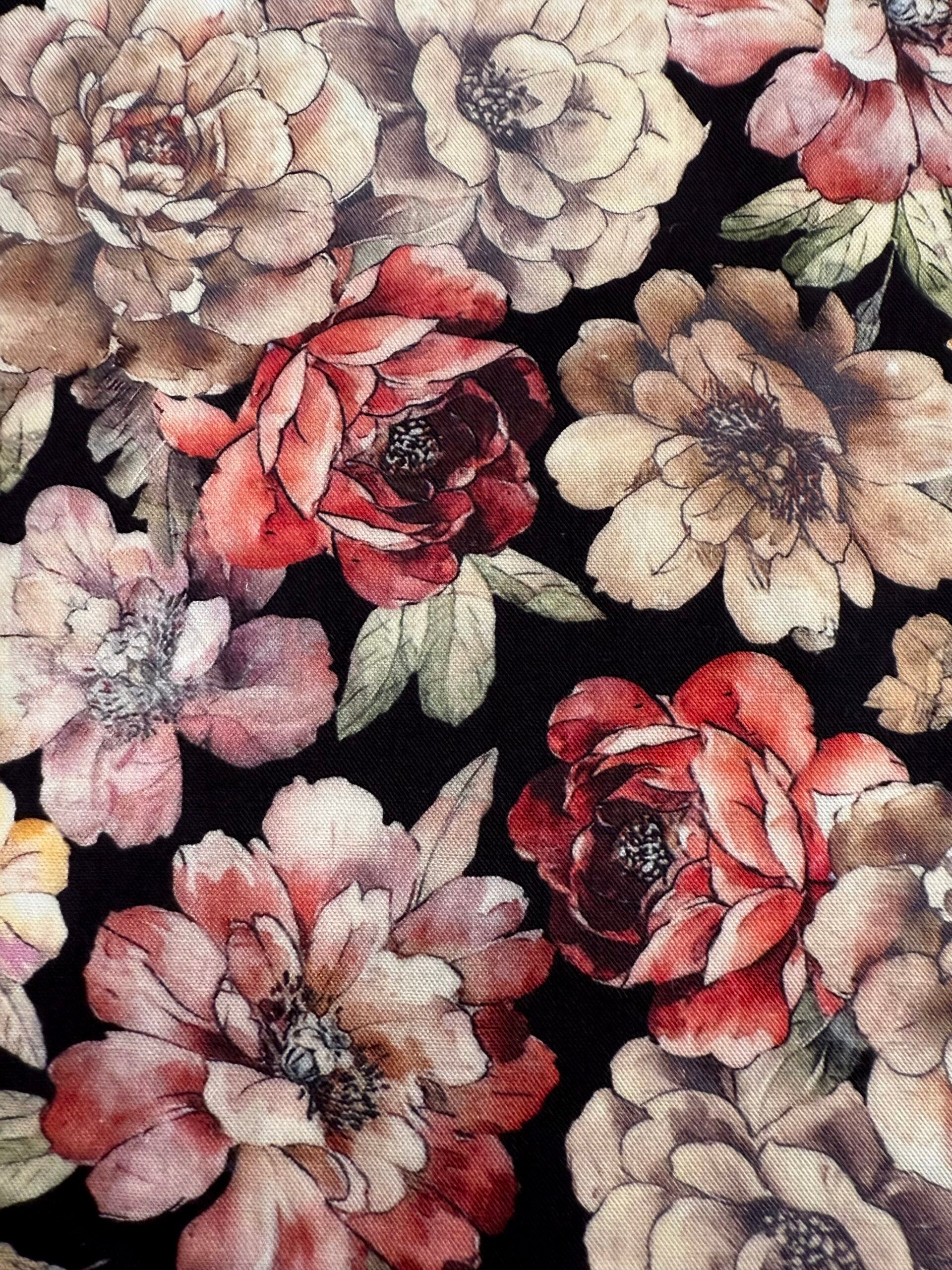 Autumn Rose Viscose Linen Blend