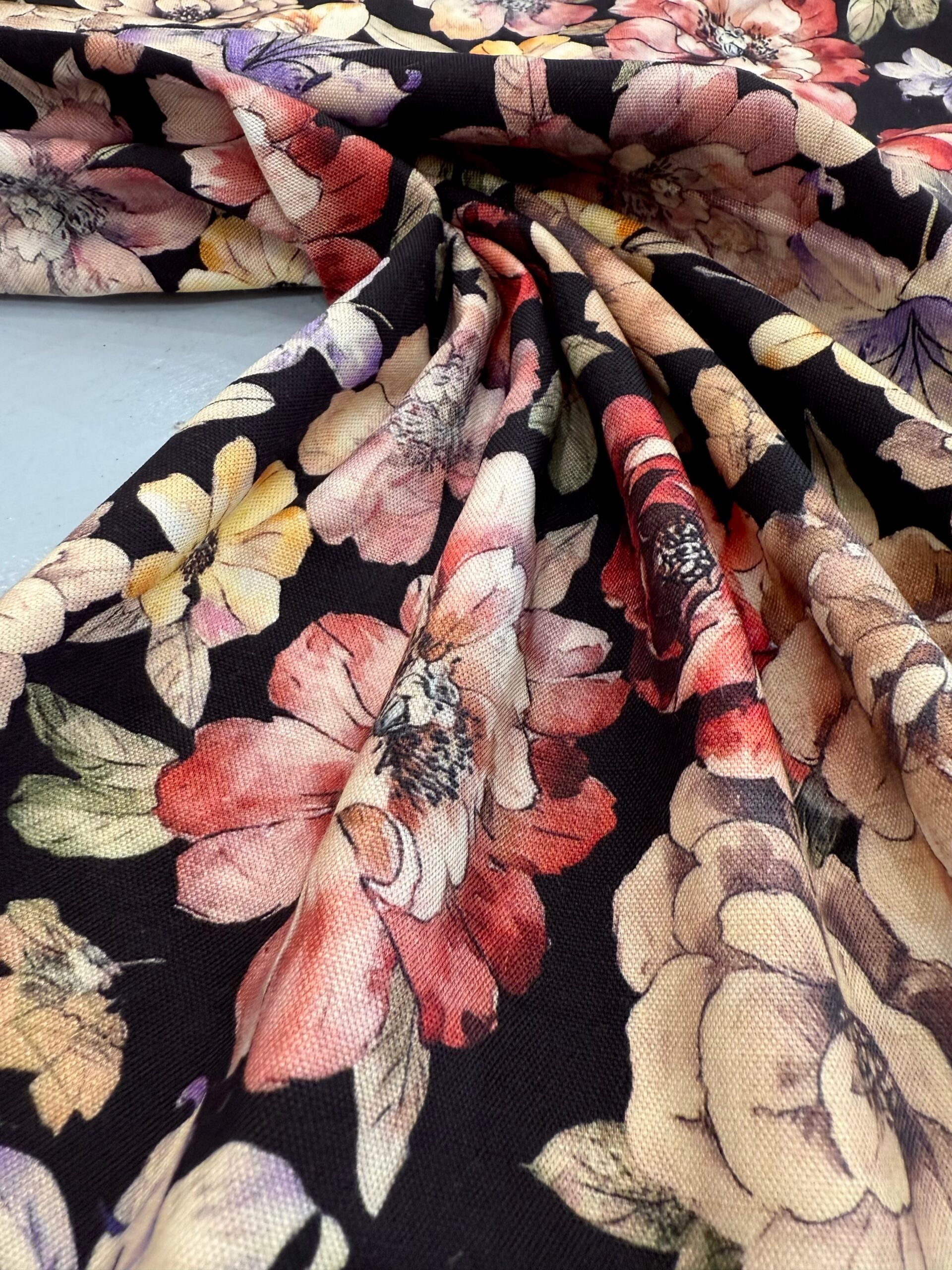Autumn Rose Viscose Linen Blend