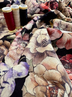 Autumn Rose Viscose Linen Blend